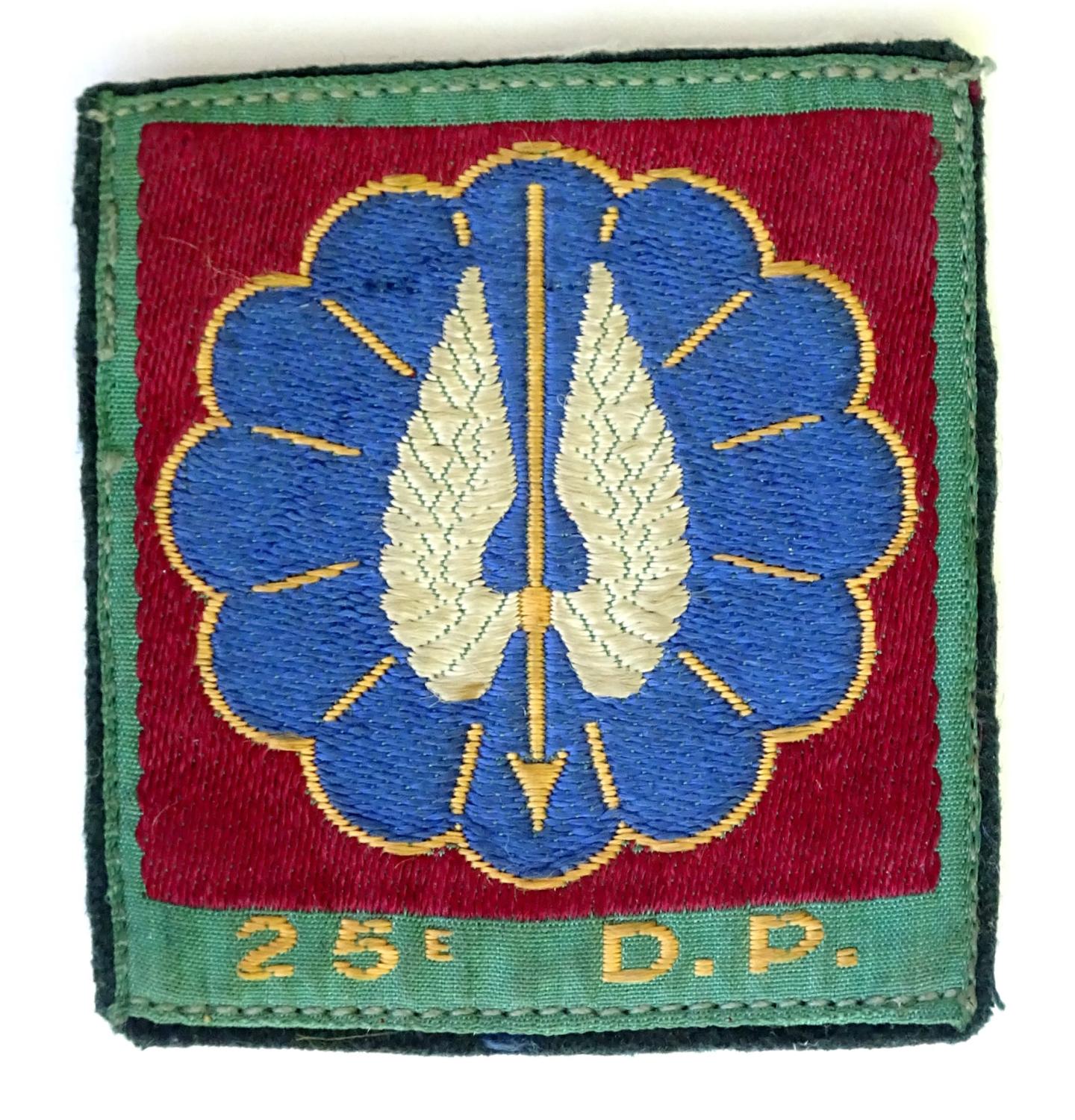 Ecusson 25&deg; Division Parachutiste 1956-1961