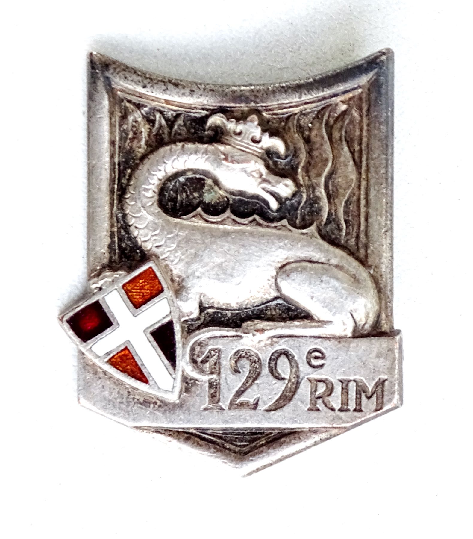 Insigne 129&egrave;me R&eacute;giment d&#039;infanterie Motoris&eacute;e