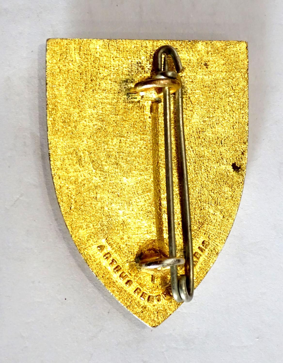 Insigne 1&deg; R&eacute;giment d&#039;Infanterie Motoris&eacute;.  Arthus Bertrand. Ecu, 1479
