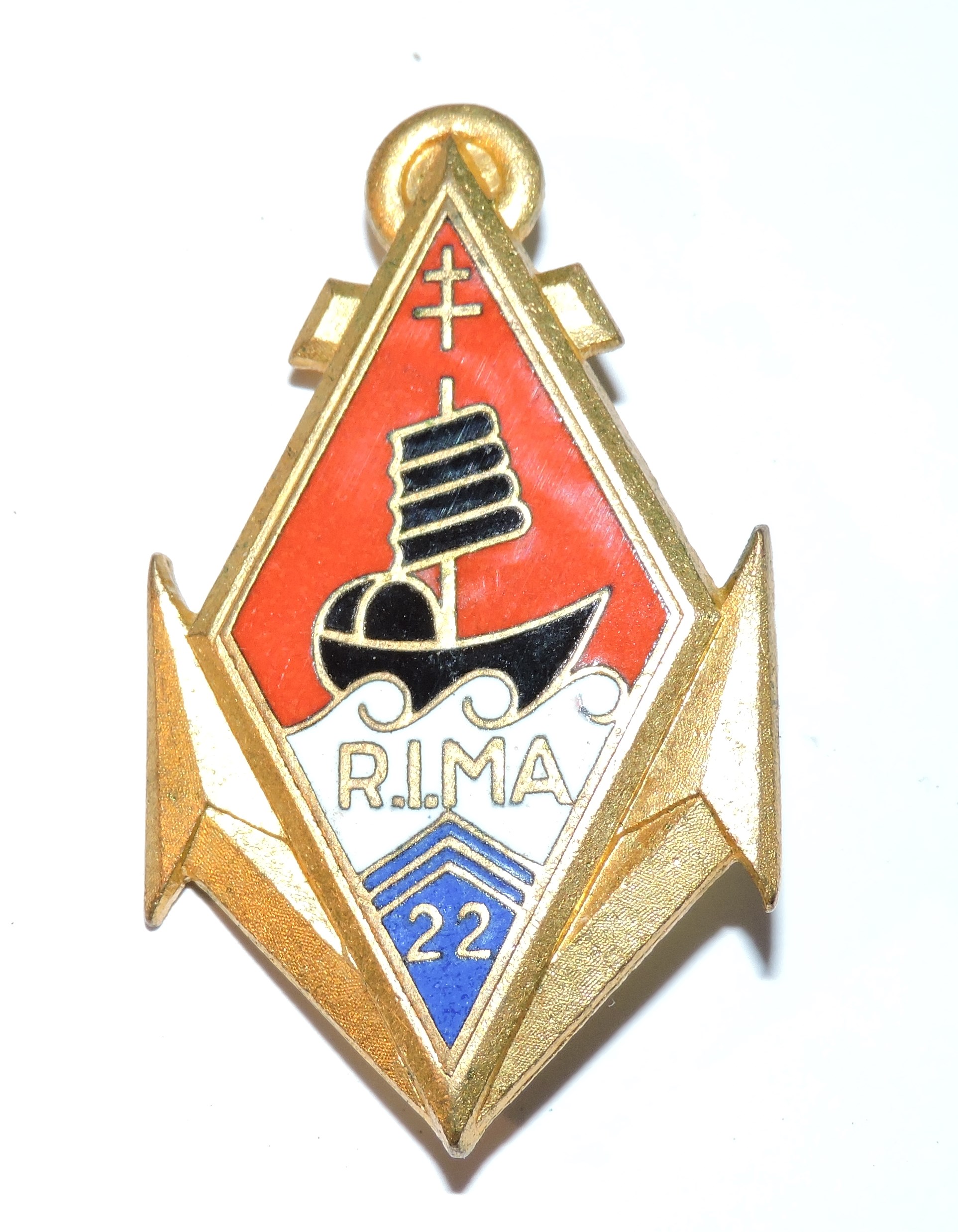 Insigne 22&deg; R&eacute;giment d&#039;Infanterie de Marine