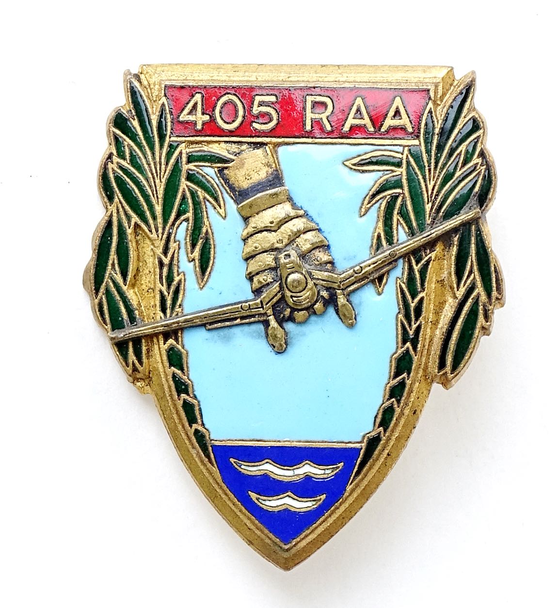 Insigne 405&deg; R&eacute;giment d&#039;Artillerie Anti-A&eacute;rienne  Courtois