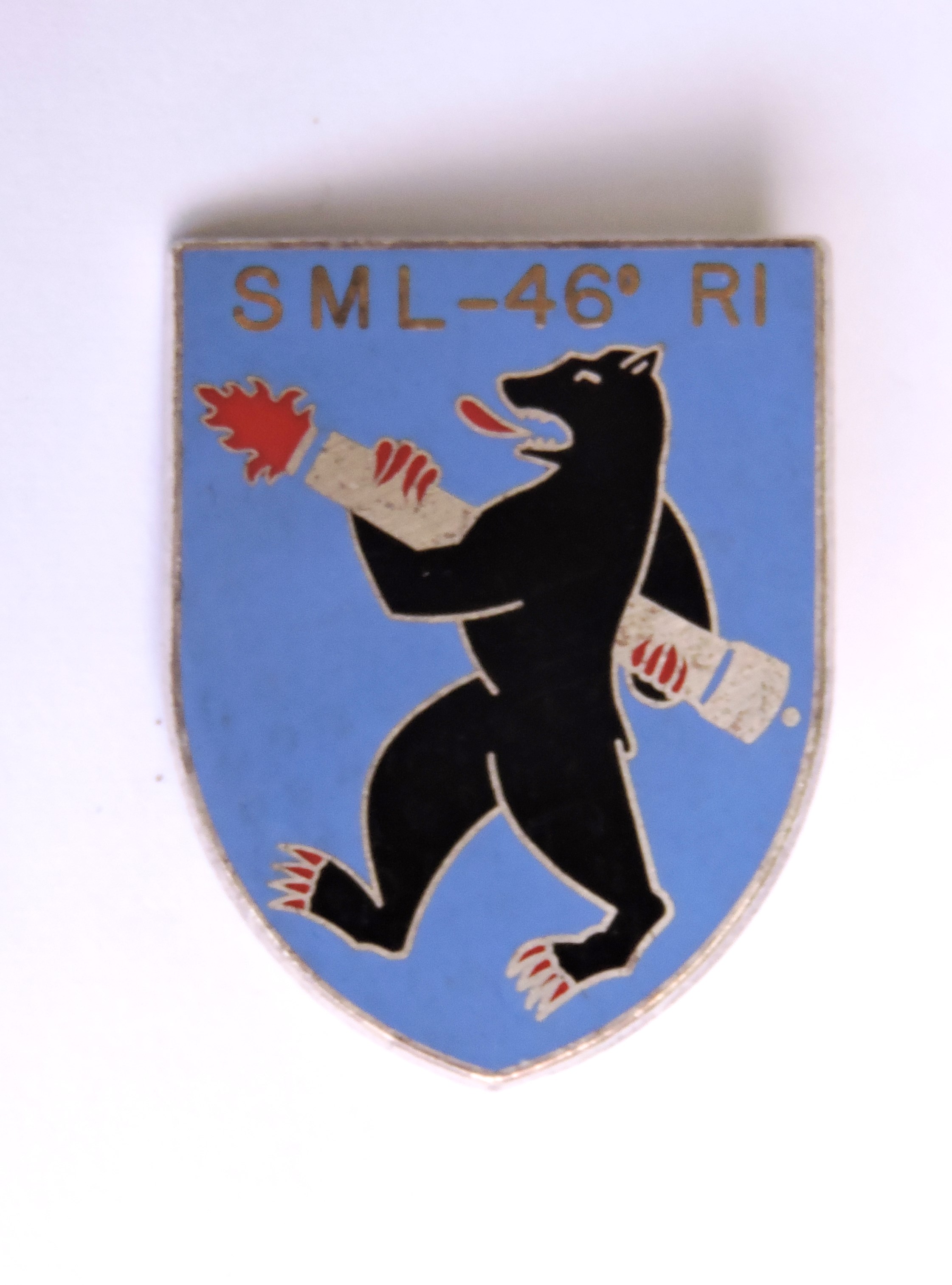 Insigne 46&deg; R&eacute;giment d&rsquo;Infanterie Section de mortiers lourds  Ours