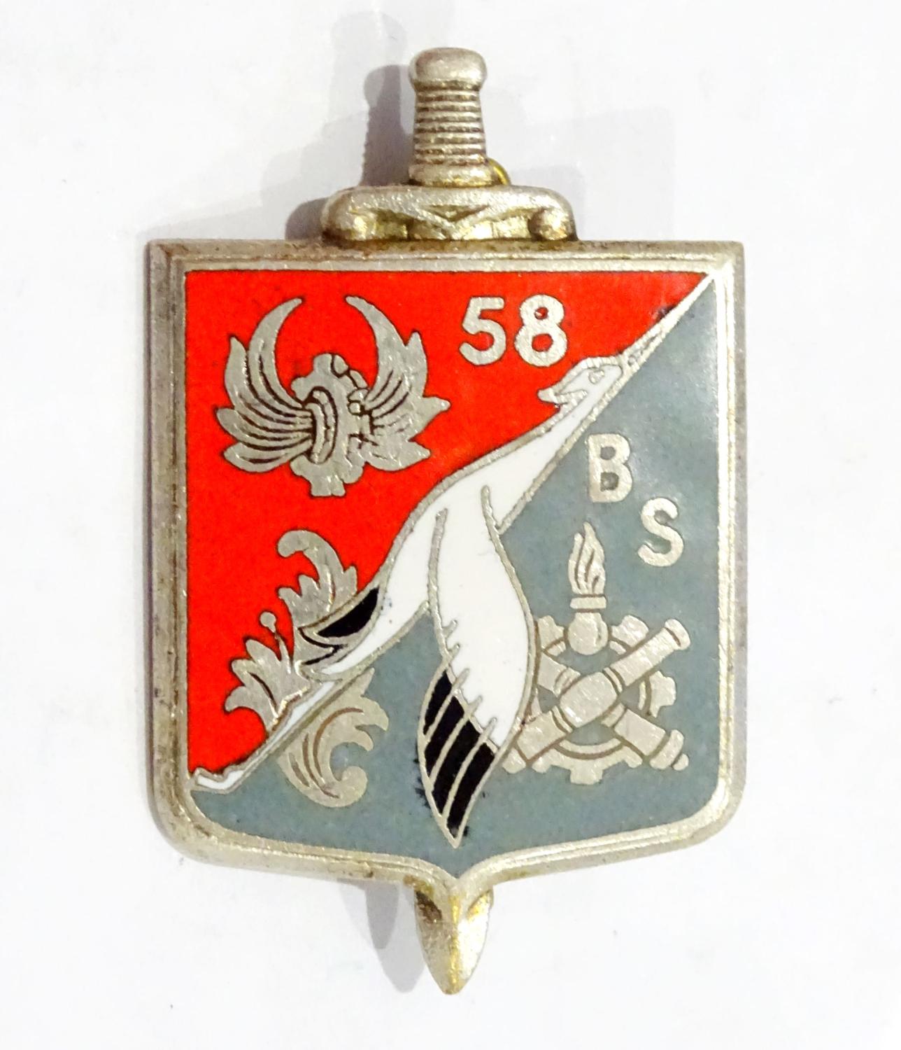 Insigne 58&deg; Bataillon des Services  Drago &eacute;mail