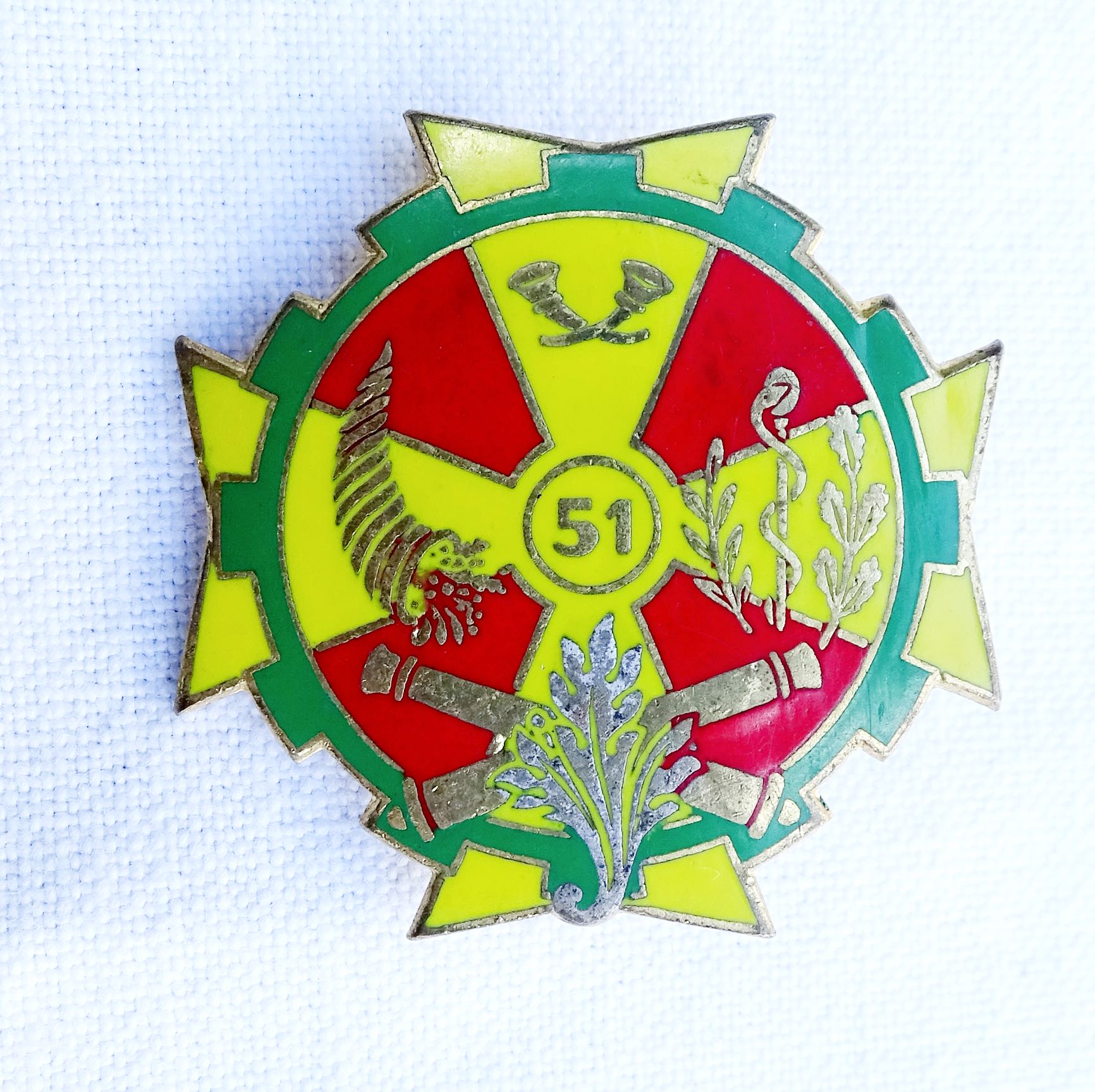 Badge 51&deg; Bataillon des Services  Drago r&eacute;sine