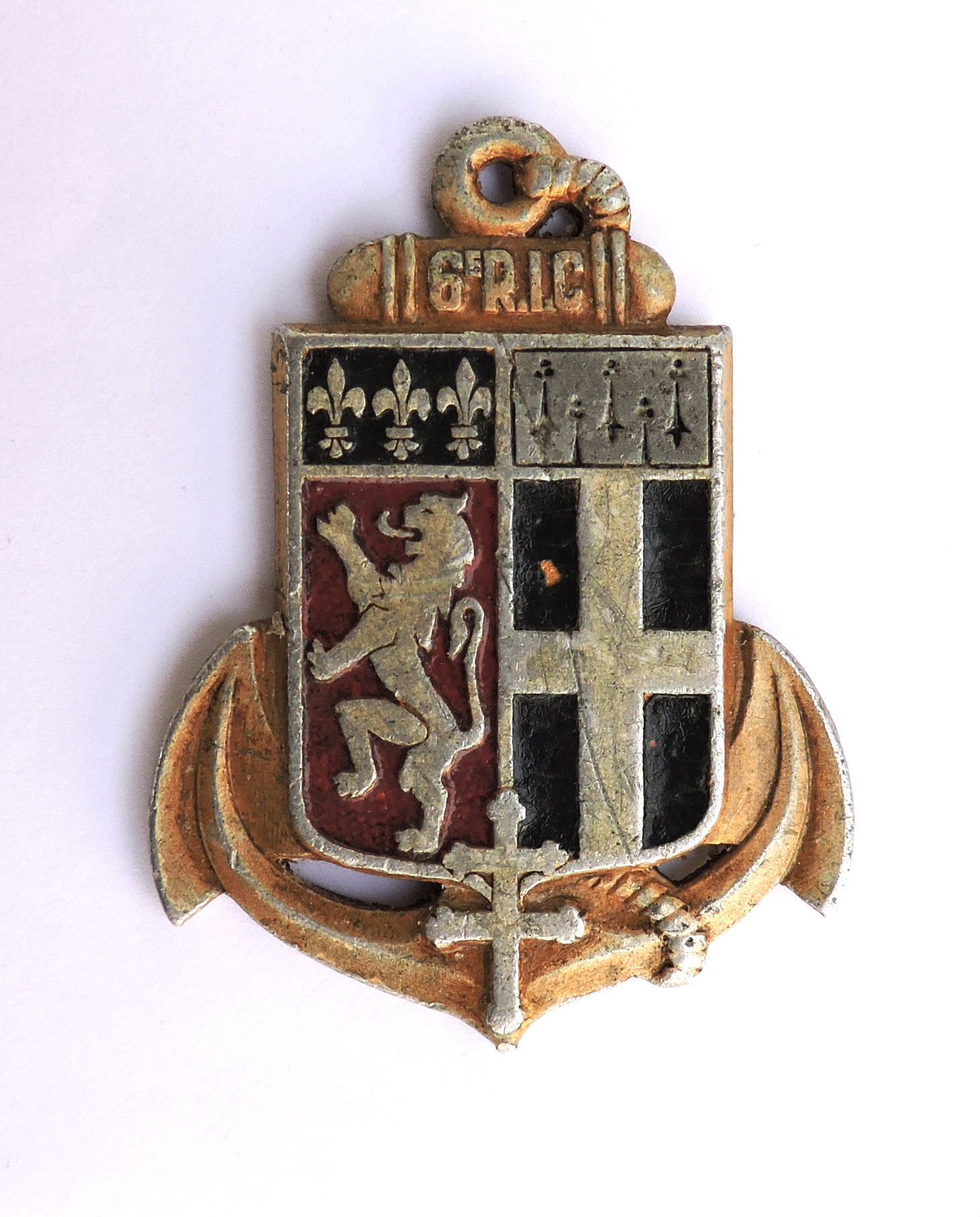 Insigne 6&deg; R&eacute;giment d&rsquo;Infanterie Coloniale  Augis Alu