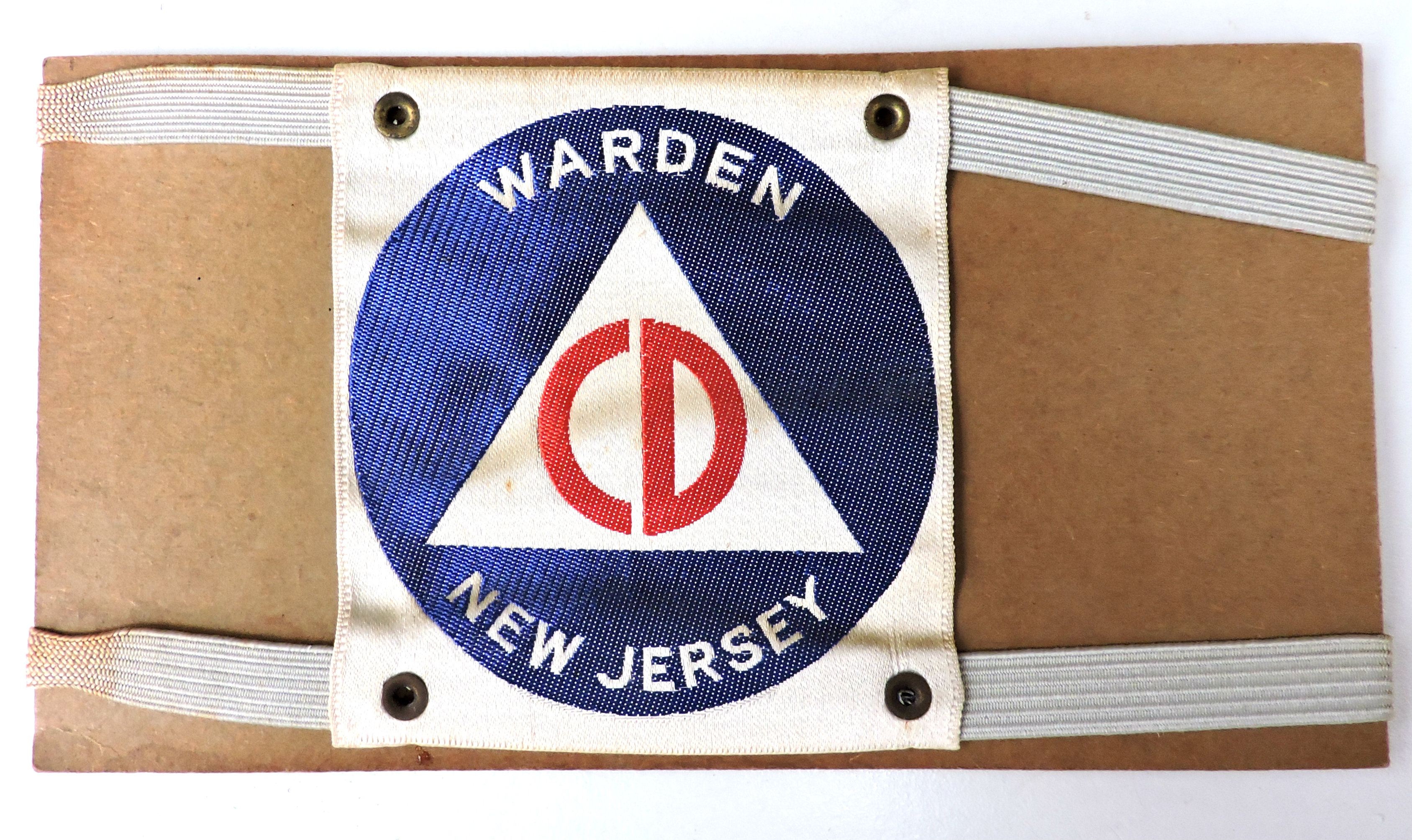 Brassard Civil Defense Warden  New Jersey   WW2