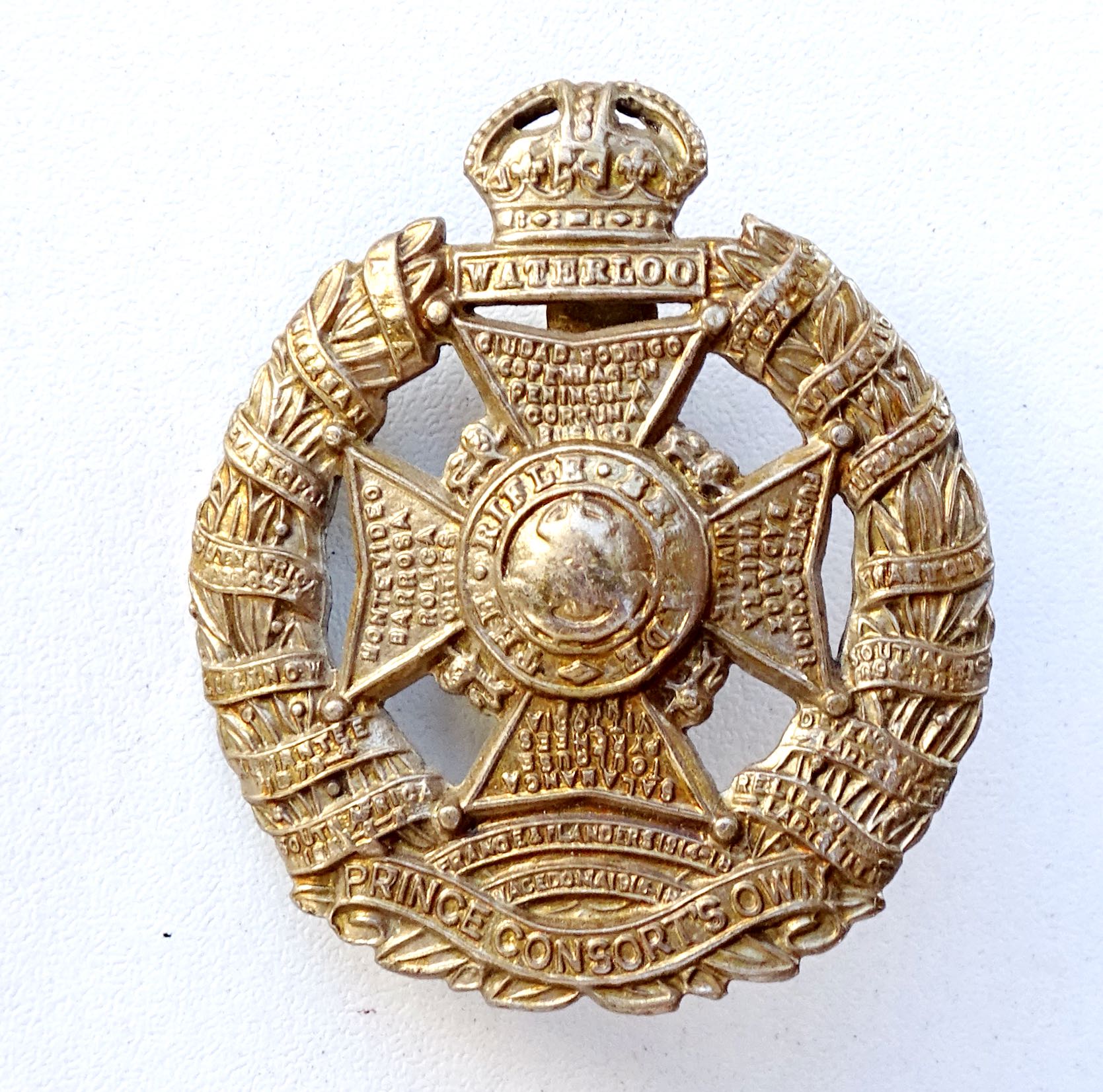 Cap Badge. The rifle brigade. Prince Consort&#039;s own. Epoque Seconde Guerre Mondiale