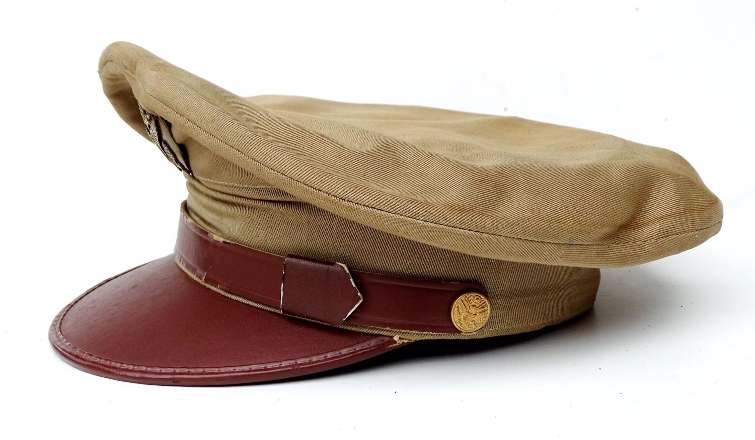 Casquette  U.S. Army Coton kaki  Enlisted man  WW2