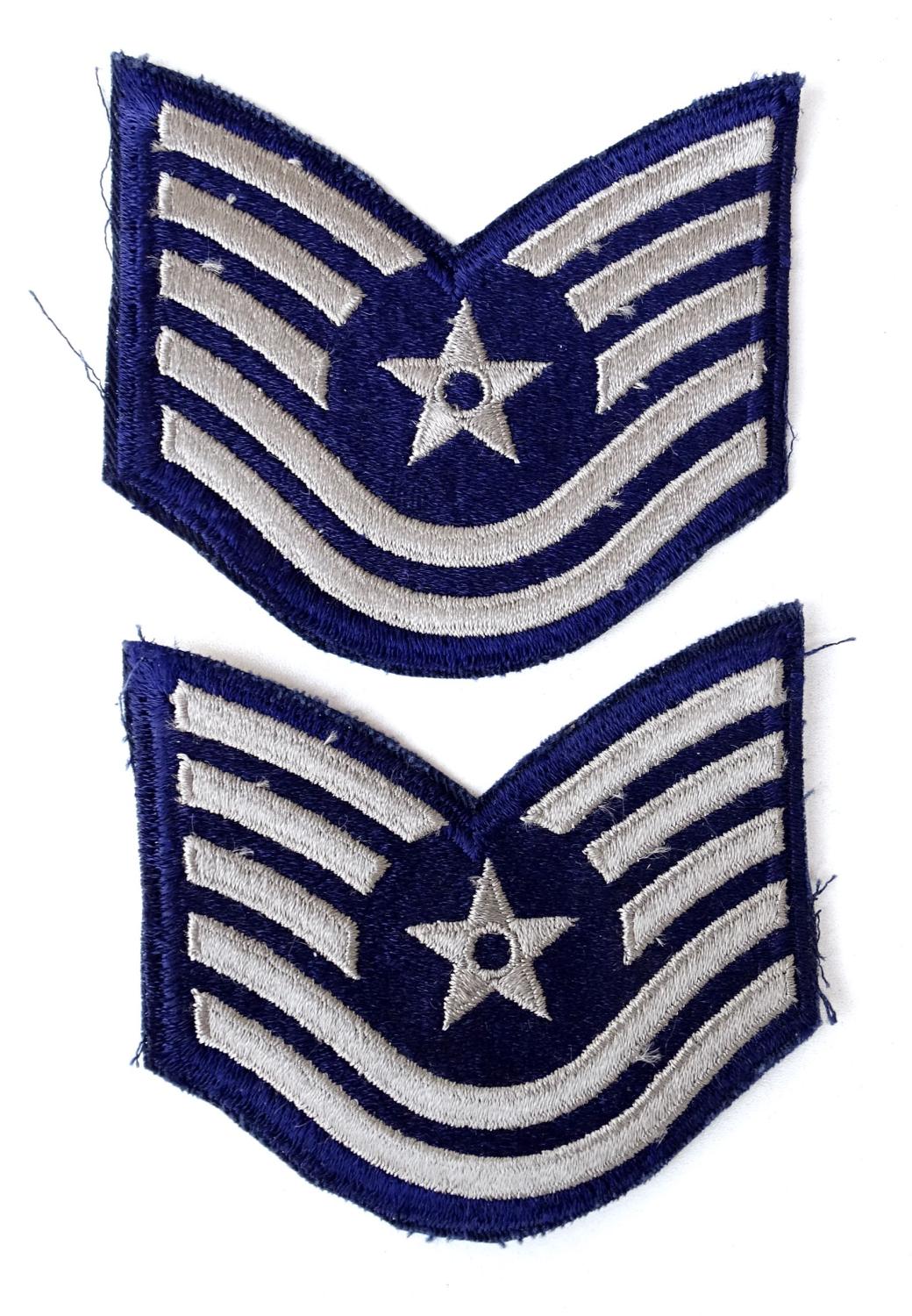 Paire de chevrons US Air Force  Technical Sergeant Ann&eacute;es 50/60.