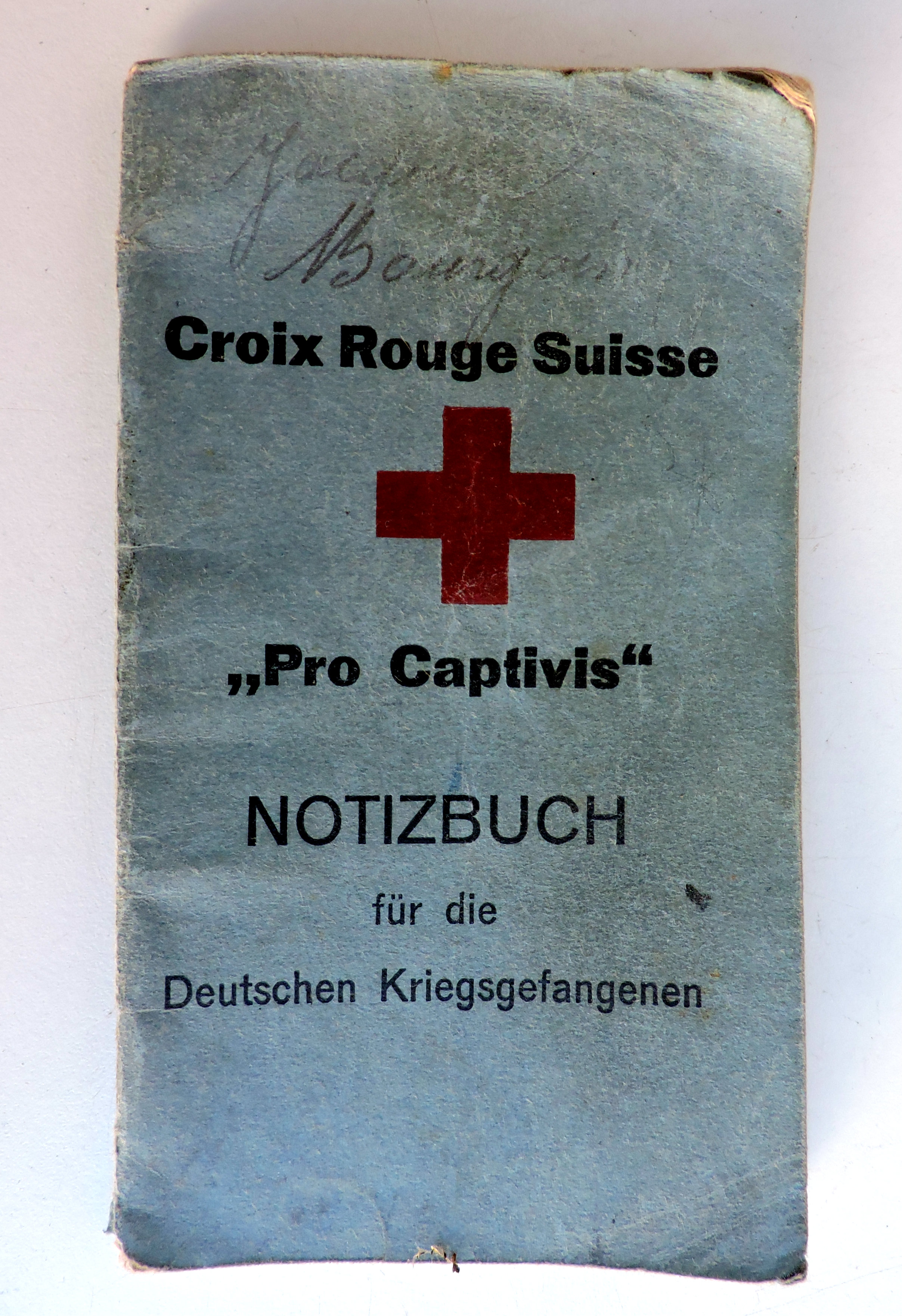 Croix Rouge Suisse Notizbuch f&uuml;r die Deutschen Kriegsgefangenen  1914-1918