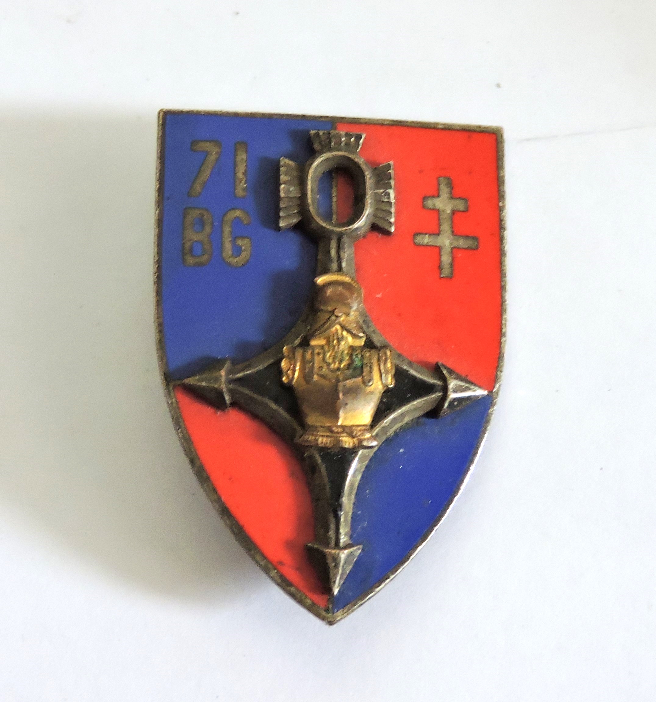 Insigne du 71&deg; Bataillon du G&eacute;nie L.R. Paris