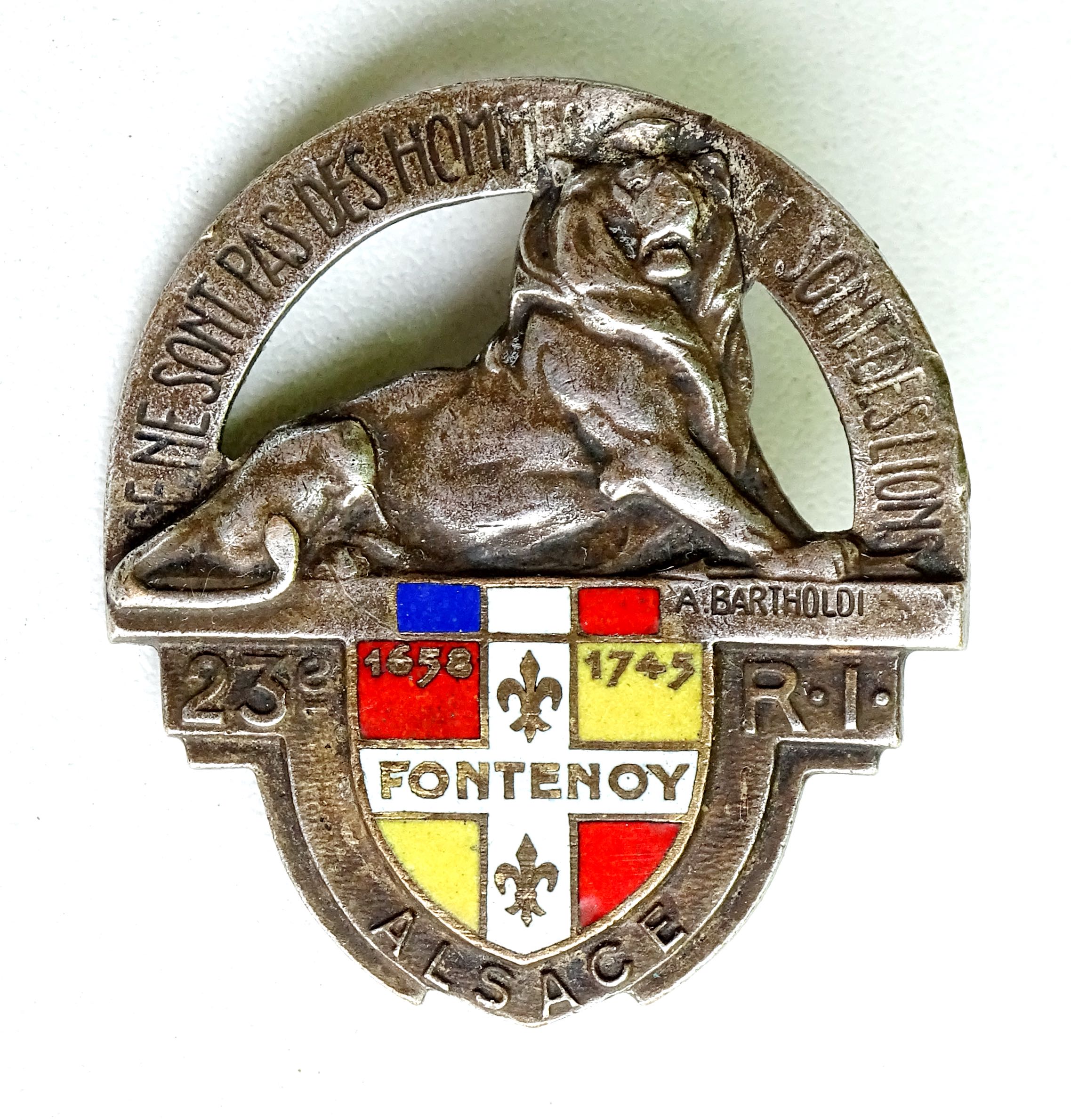 Insigne 23&deg; R&eacute;giment d&rsquo;Infanterie Poin&ccedil;on Arthus Bertrand