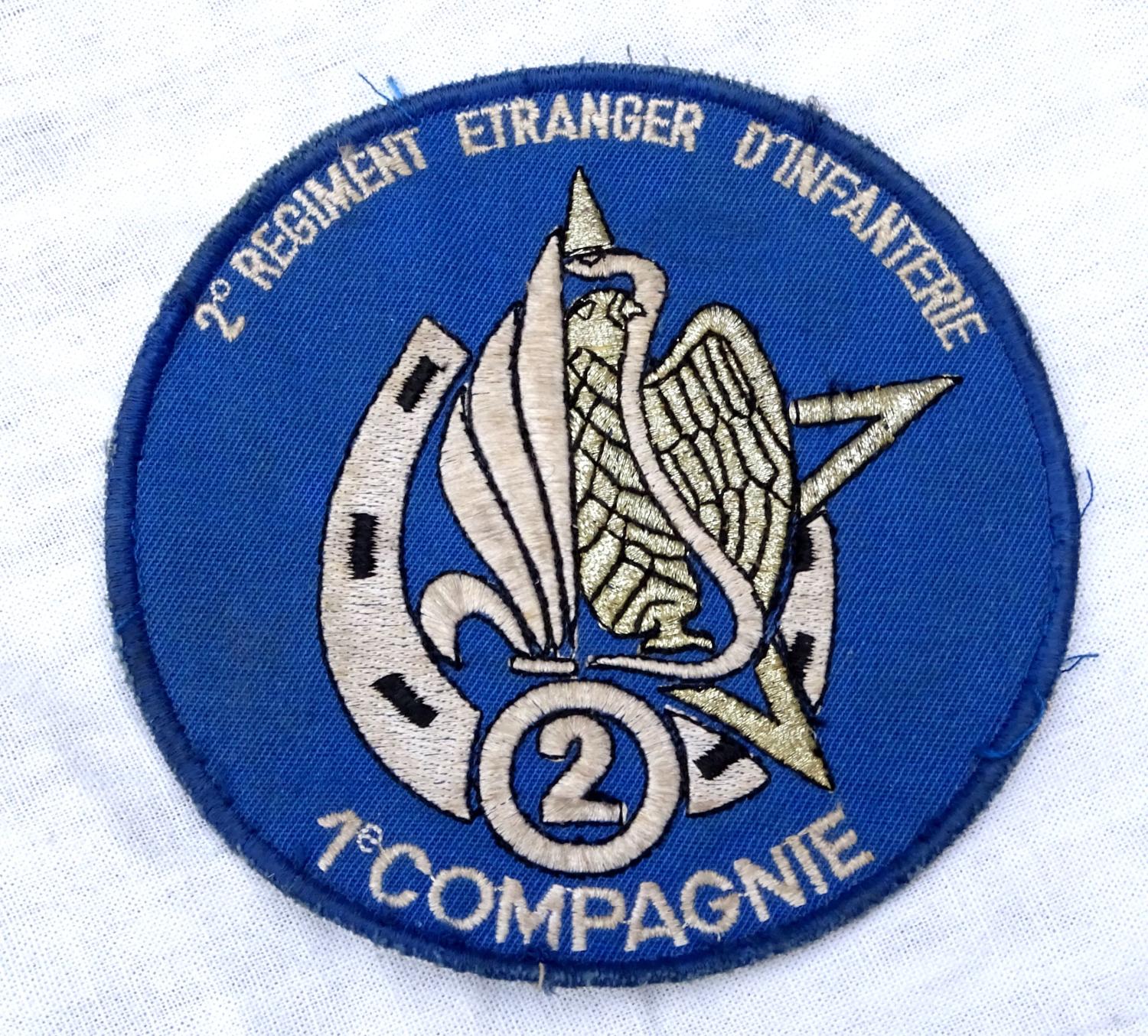 Ecusson 1ere Compagnie 2&egrave;me R&eacute;giment Etranger d&#039;Infanterie