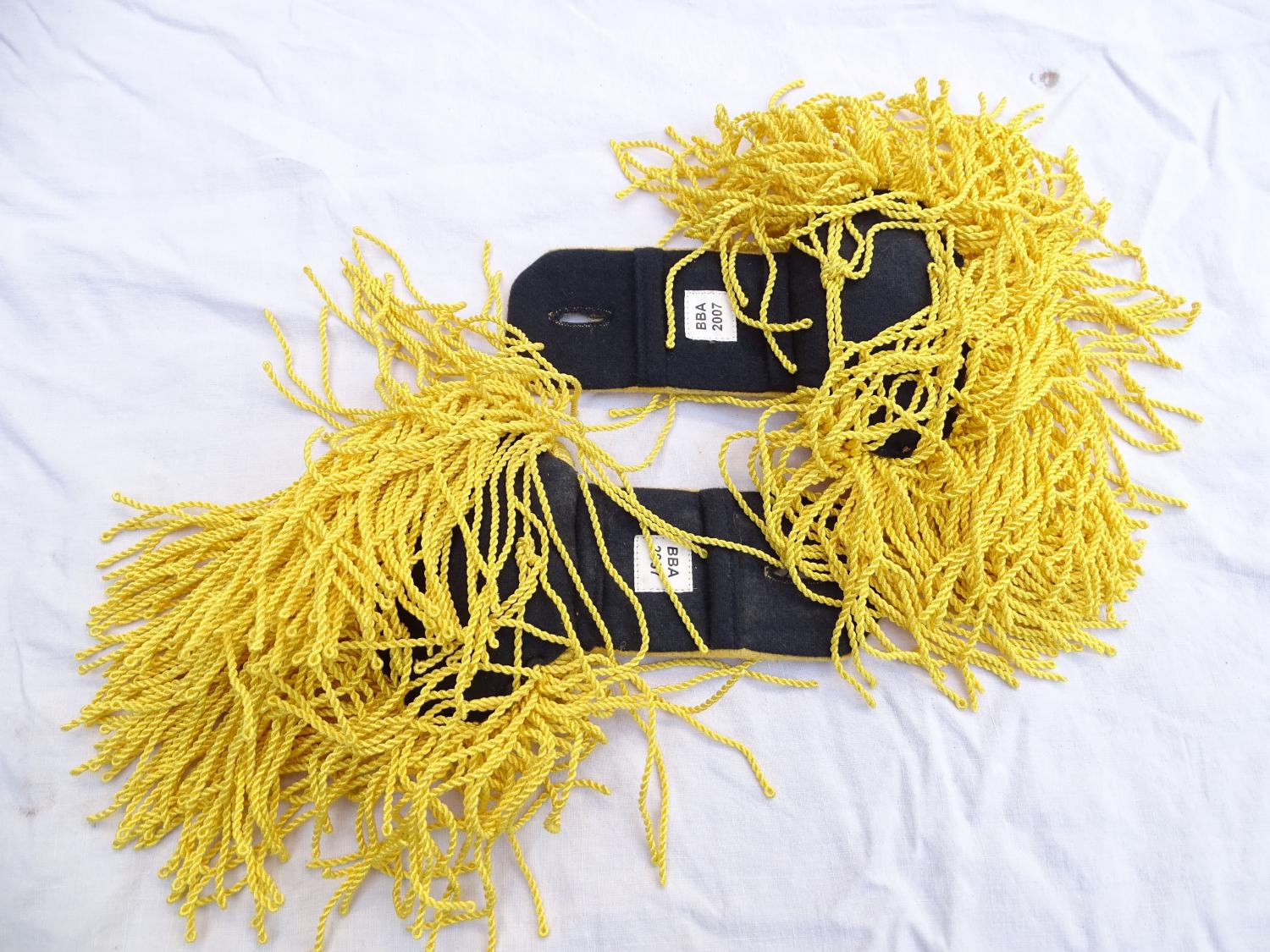 Epaulettes de tradition Troupes de Marine Laine jaune