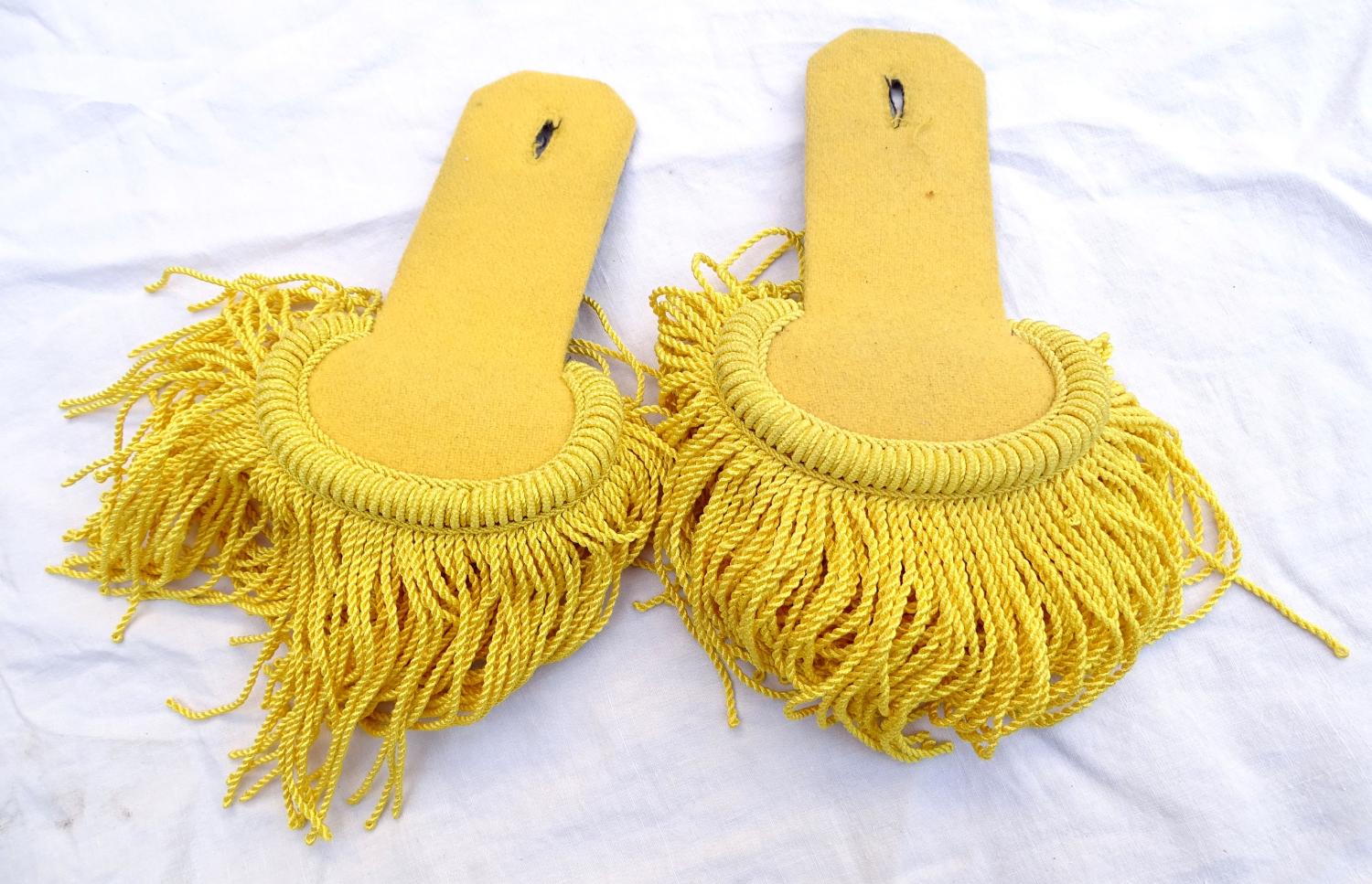 Epaulettes de tradition Troupes de Marine Laine jaune