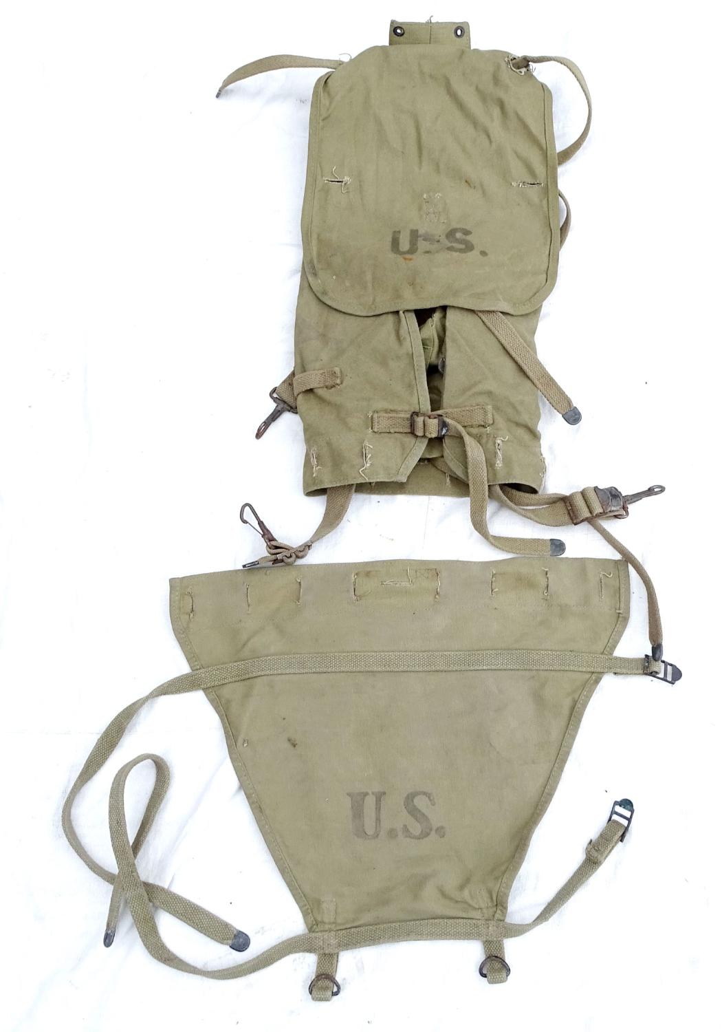 Haversack  M-1928 &amp; pack carrier  1942
