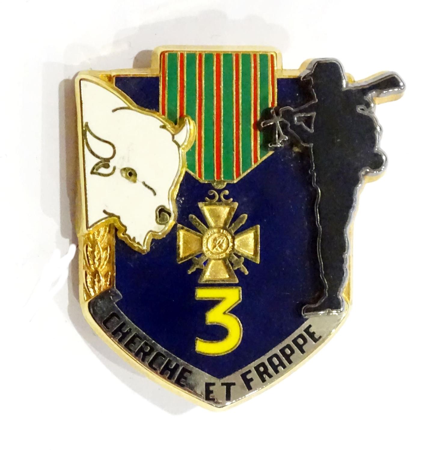 Insigne 126 &egrave;me R&eacute;giment d&#039;Infanterie  3&egrave;me Compagnie Cherche et frappe