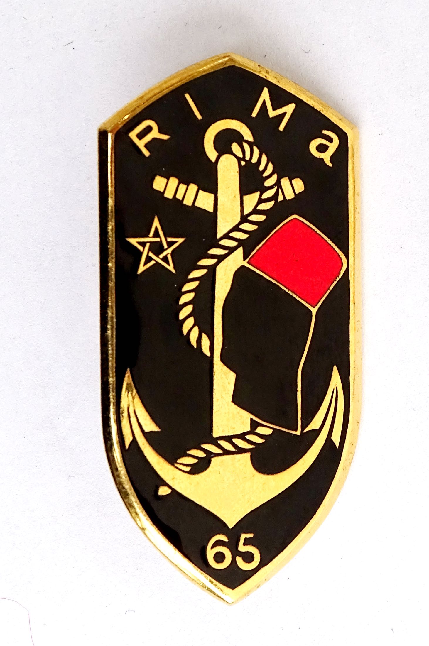 Insigne 65&deg; R&eacute;giment d&rsquo;Infanterie de Marine A-B.  G.2031