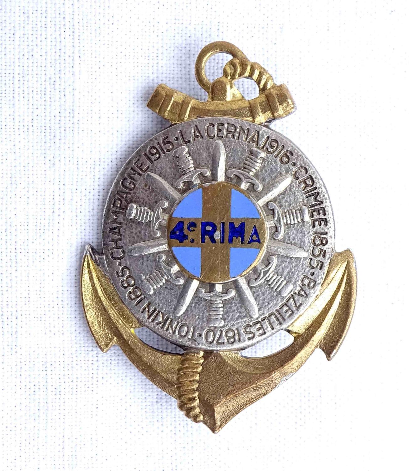 Insigne 4&deg; R&eacute;giment d&rsquo;Infanterie de Marine. Andor