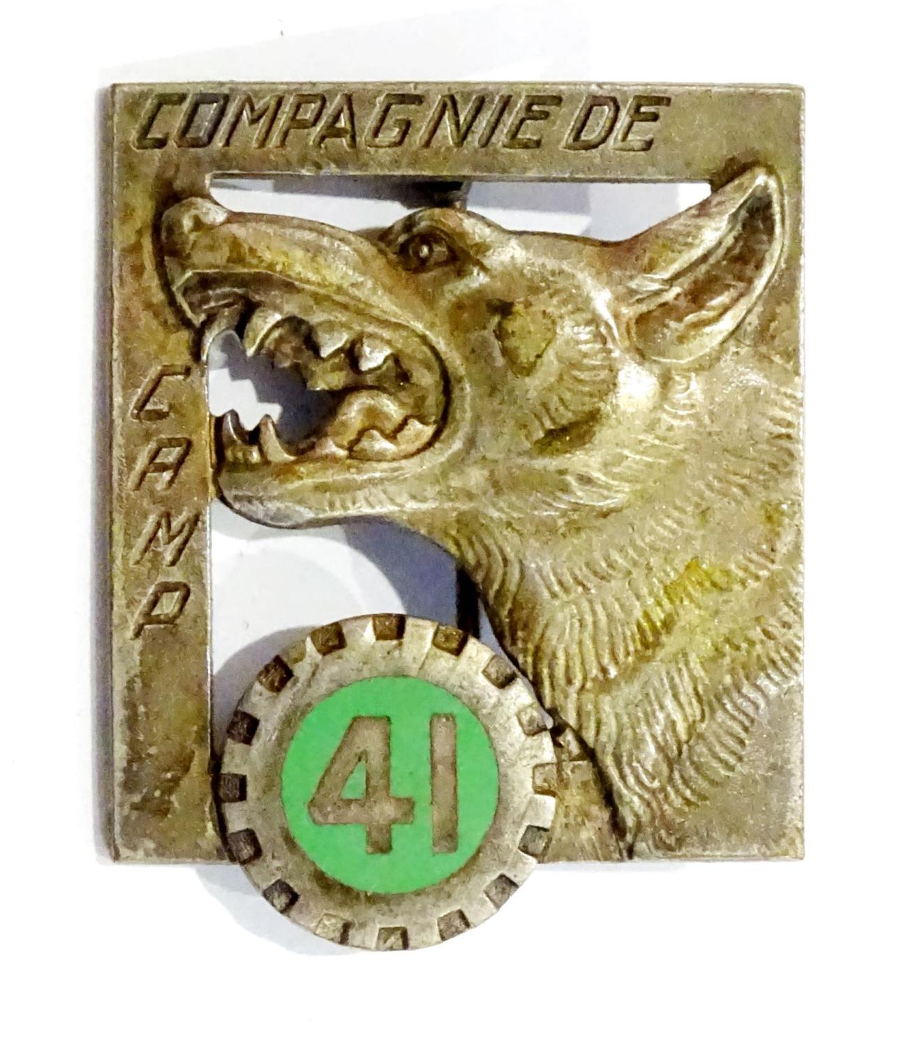 Insigne 41&deg; Compagnie de Camp. Drago Olivier Metra.