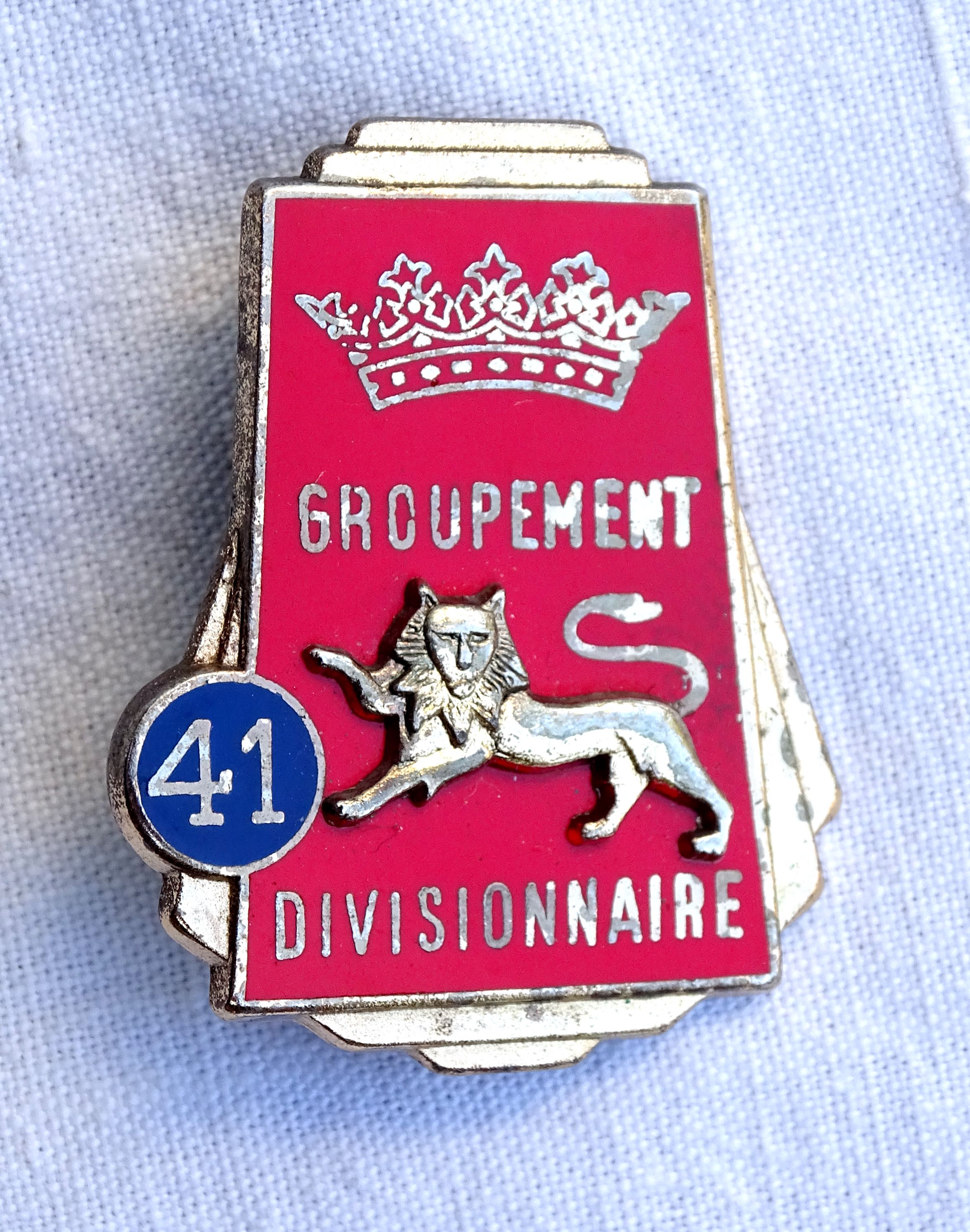 Insigne 41&deg; Groupement Divisionnaire G 2132