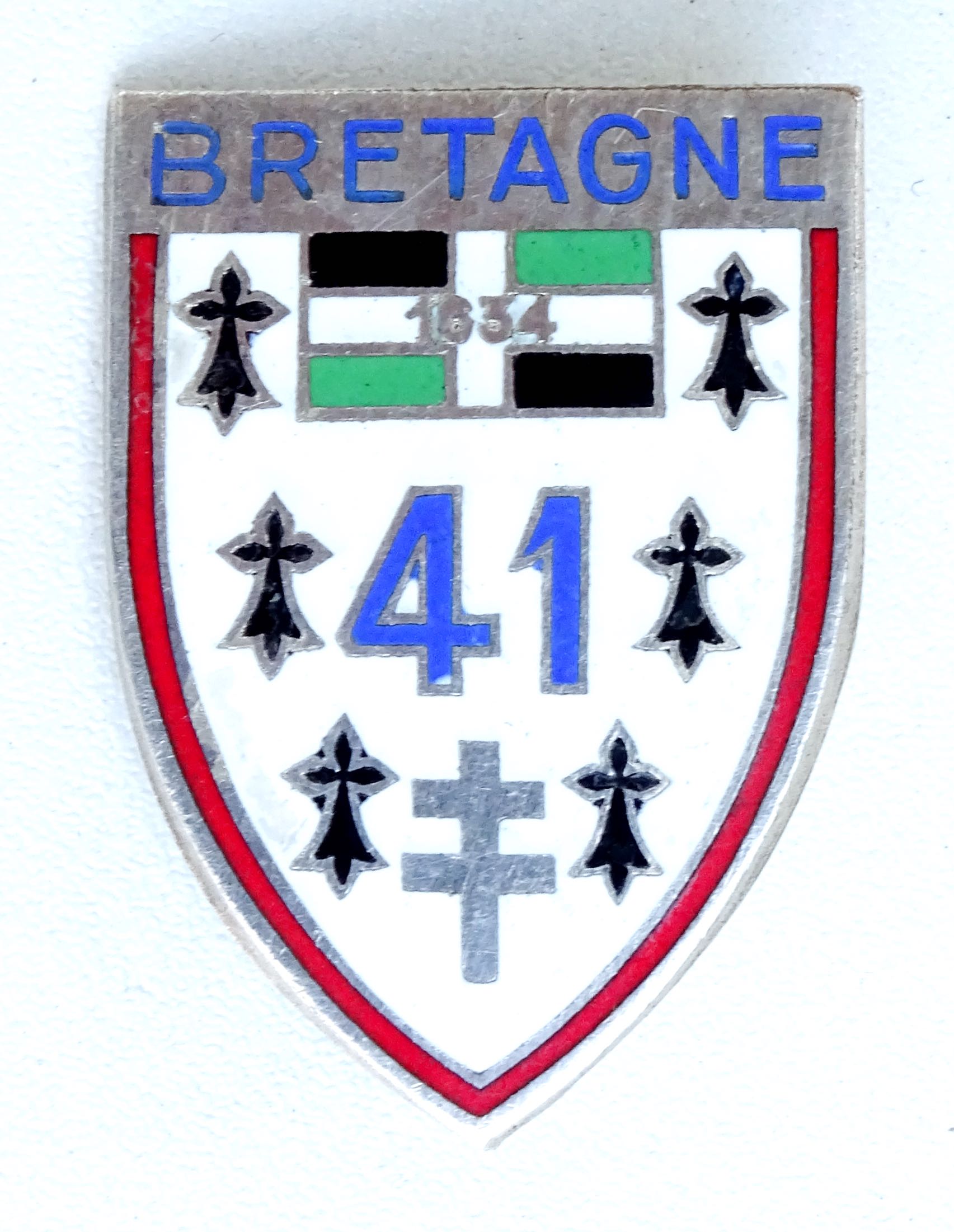 Insigne 41&egrave;me R&eacute;giment d&#039;Infanterie Bretagne 1634