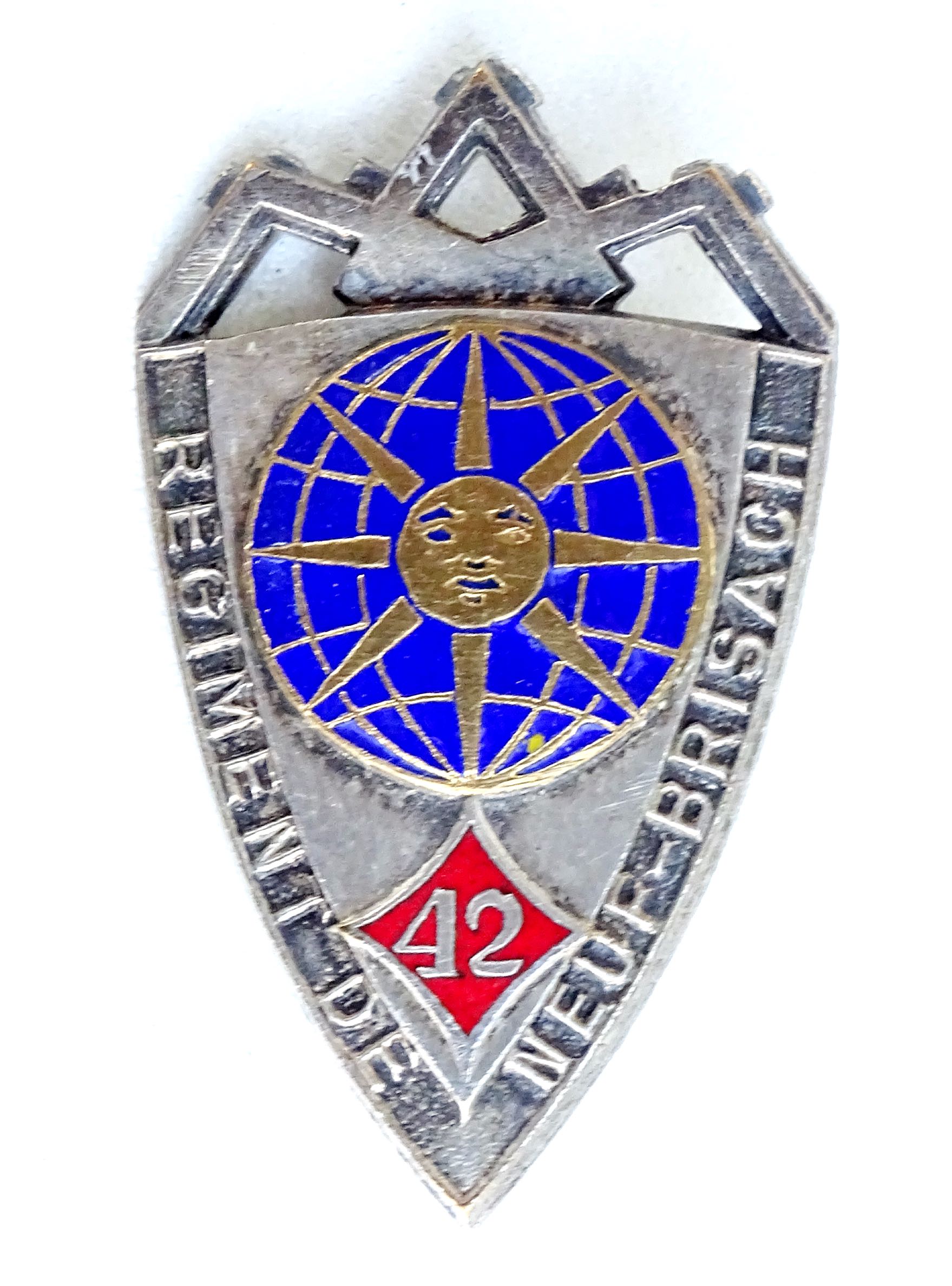 Insigne 42&egrave;me R&eacute;giment d&#039;Infanterie Neuf-Brisach. Drago, &eacute;mail