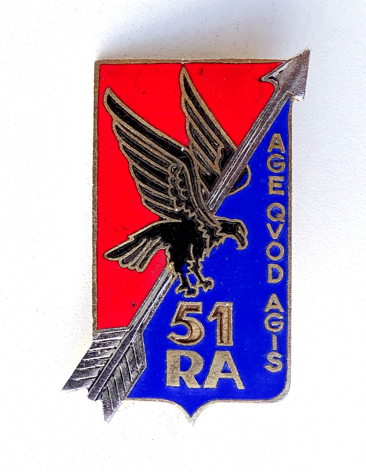 Insigne 51&egrave;me R&eacute;giment d&#039;Artillerie  Arthus Bertrand &eacute;mail.