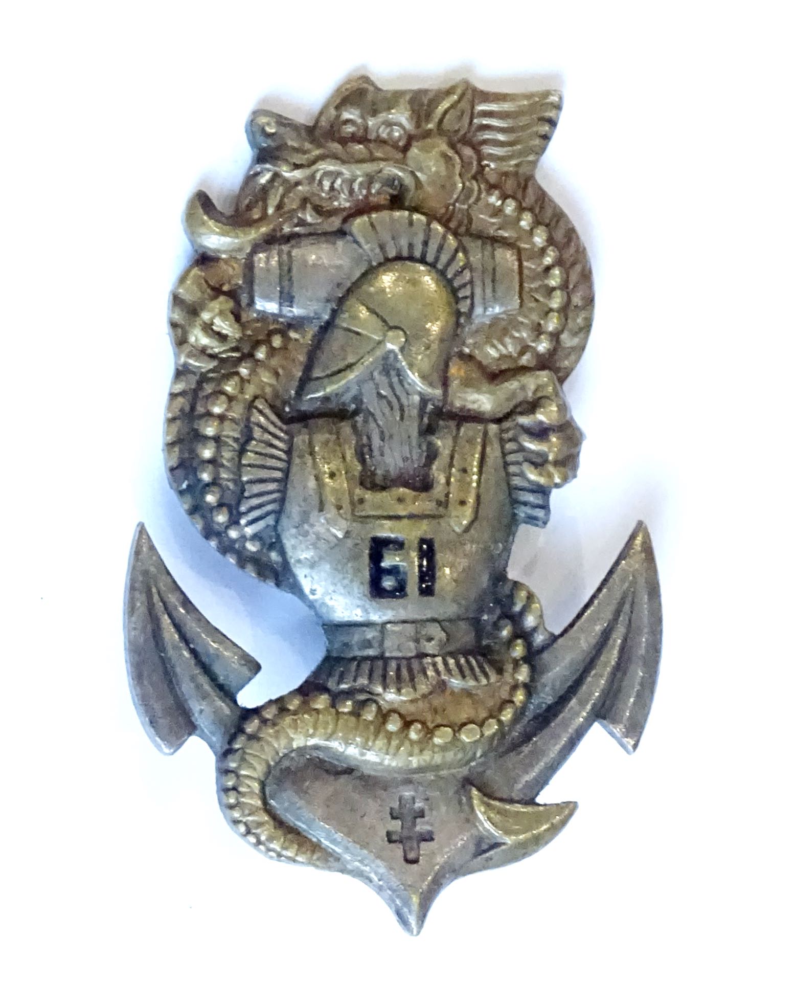 Insigne 61 ème Bataillon Coloniale du Génie Drago H.168
