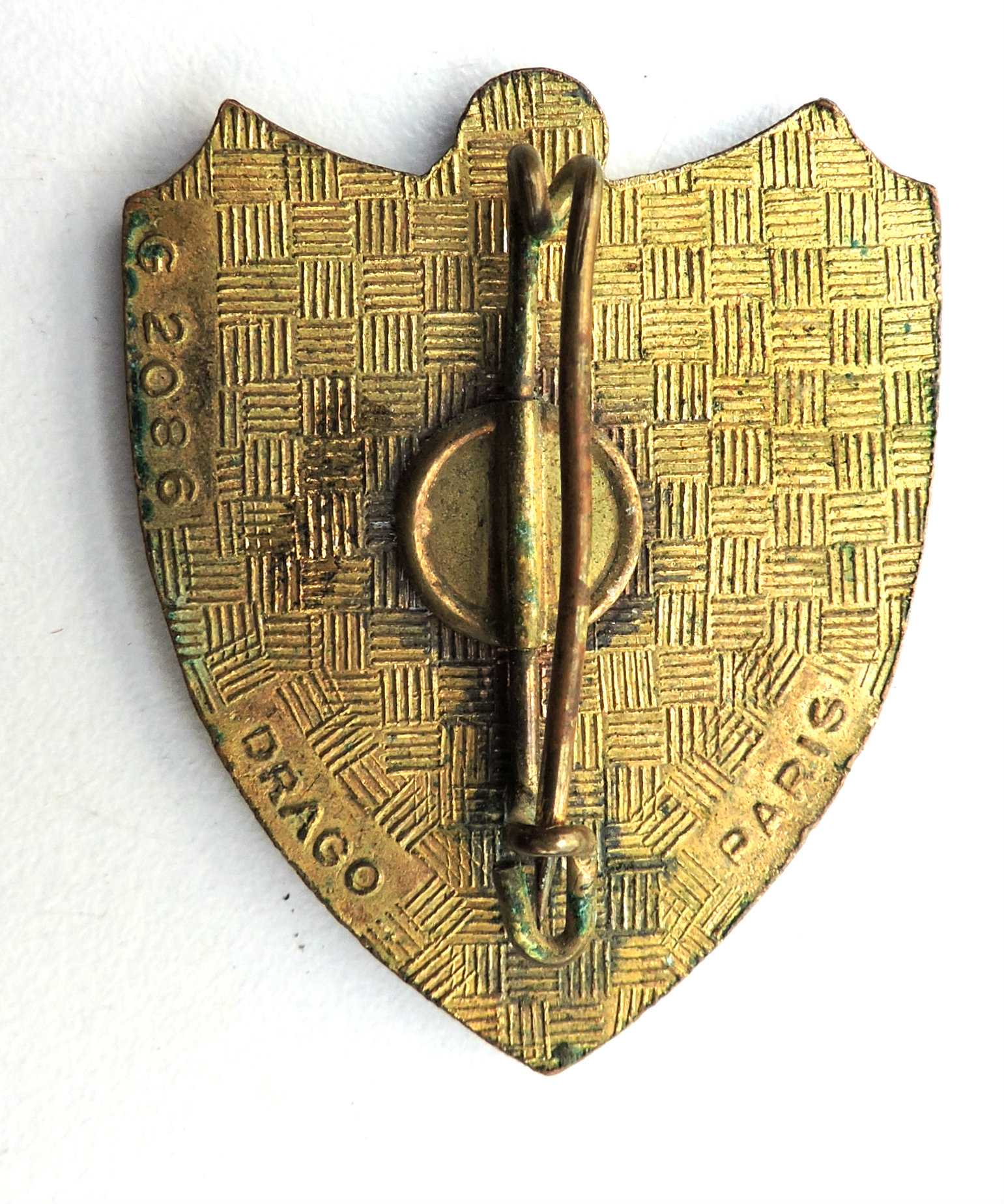 Insigne 7&deg; R&eacute;giment d&rsquo;Infanterie Coloniale  CI Drago guilloch&eacute;