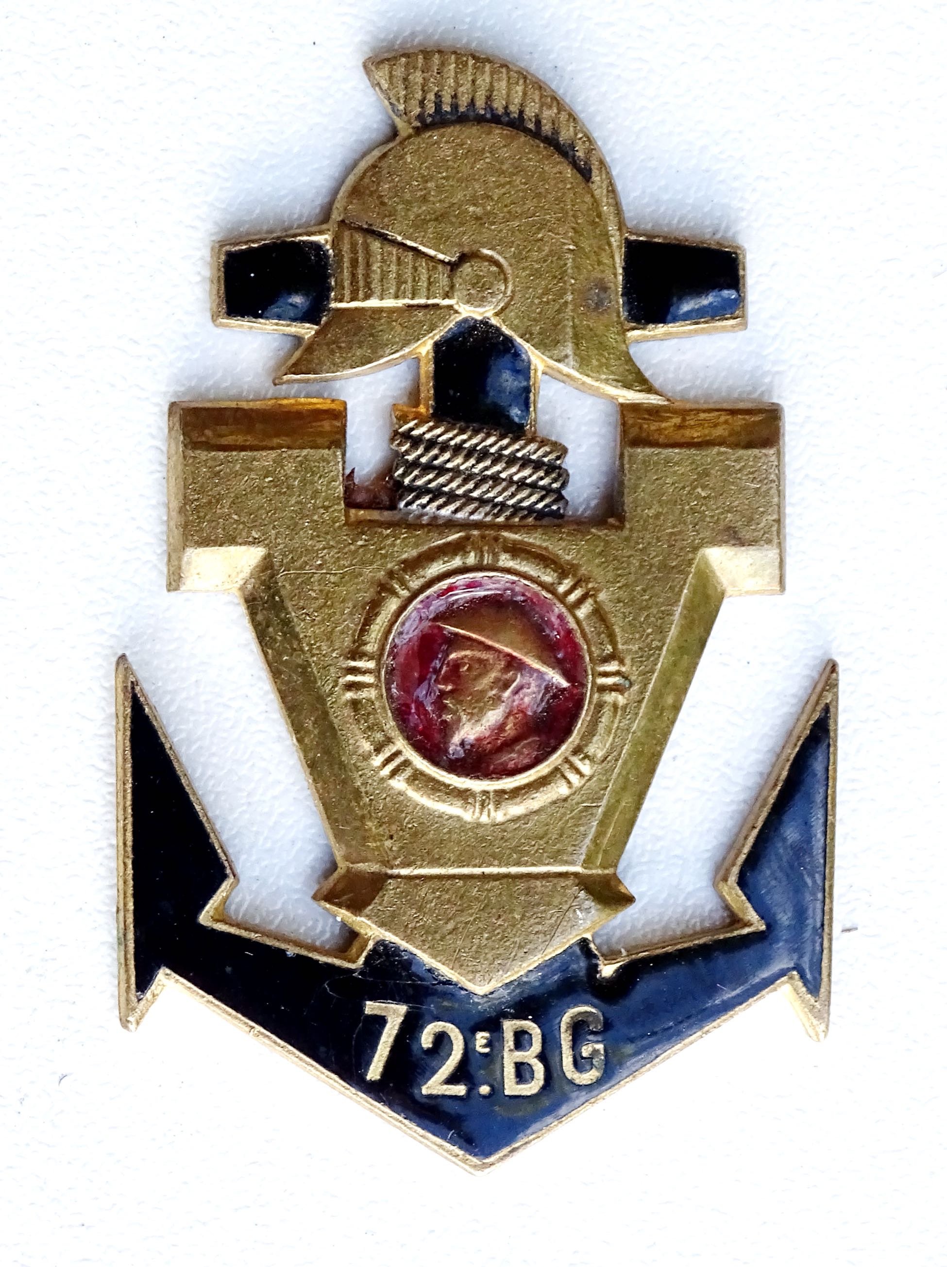 Insigne 72&egrave;me Bataillon du G&eacute;nie  Drago M&eacute;tra sans attache.