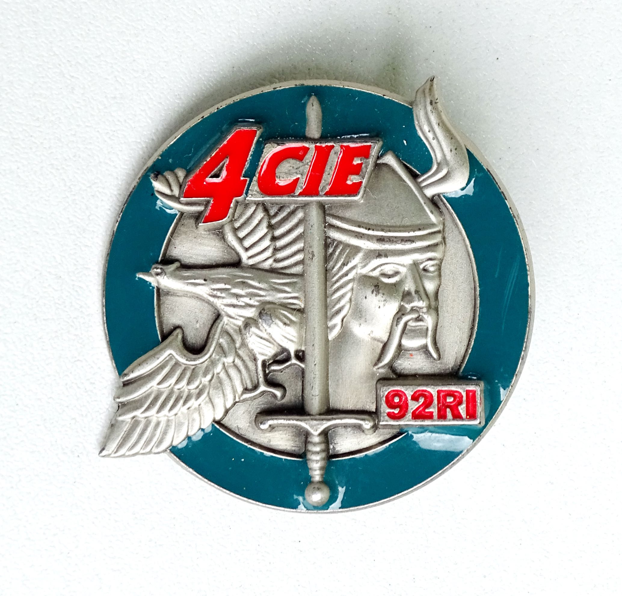 Insigne 92&egrave;me R&eacute;giment d&#039;Infanterie 4&egrave;me Compagnie Segalen 2006