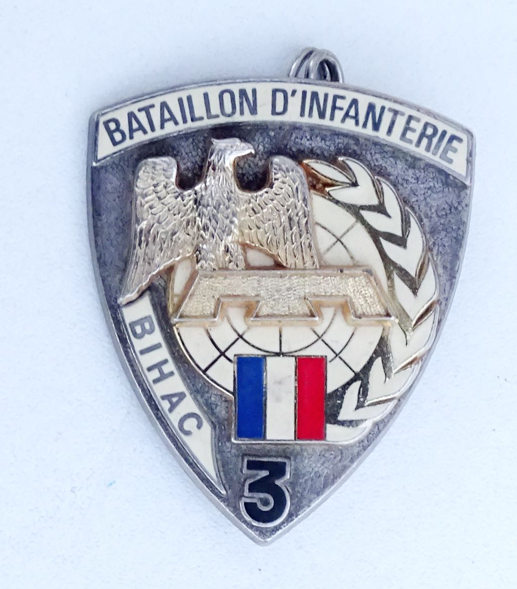 Insigne 99&egrave;me R&eacute;giment d&#039;Infanterie Bataillon BIHAC  N&deg; 3 Opex
