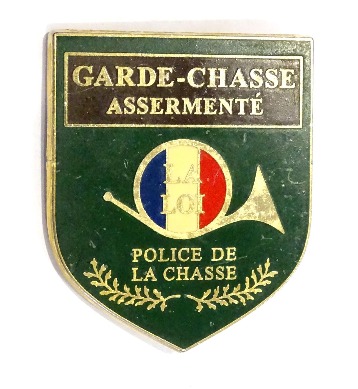 Insigne Garde-Chasse asserment&eacute; La Loi  Police de la Chasse