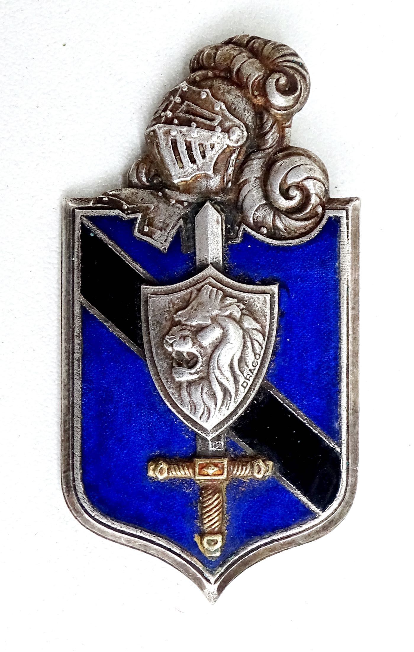 Insigne Gendarmerie Nationale 1943 Drago Ber. embouti