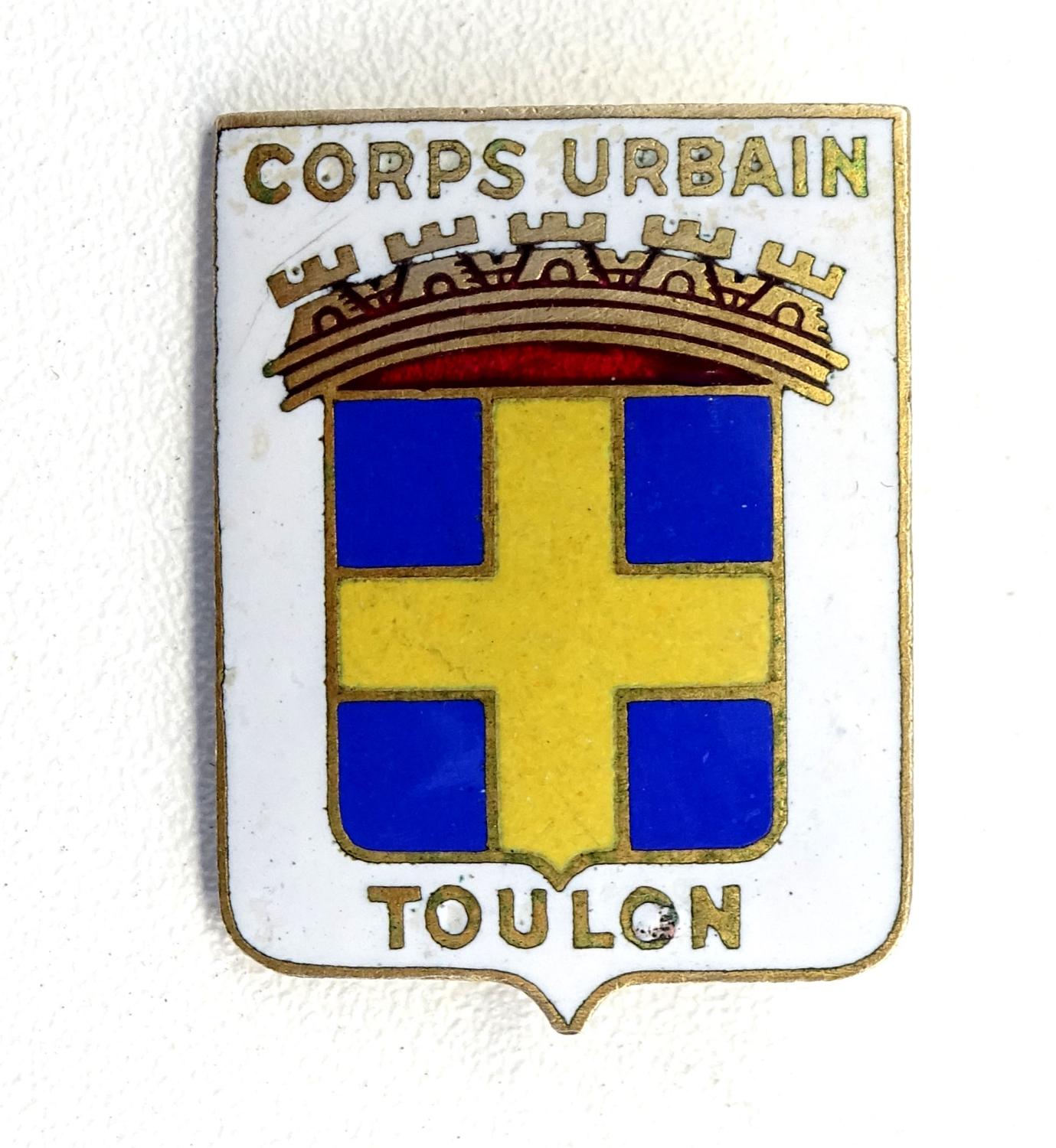 Insigne Police. Corps Urbain. Toulon. Drago &eacute;mail