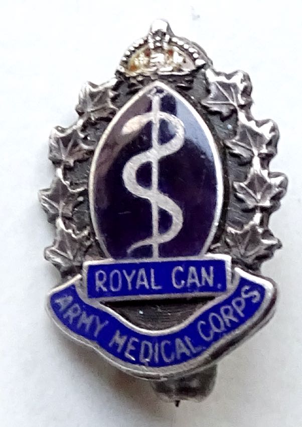 Insigne Sweetheart Royal Canadian Army Medical Corps  Sterling WW2