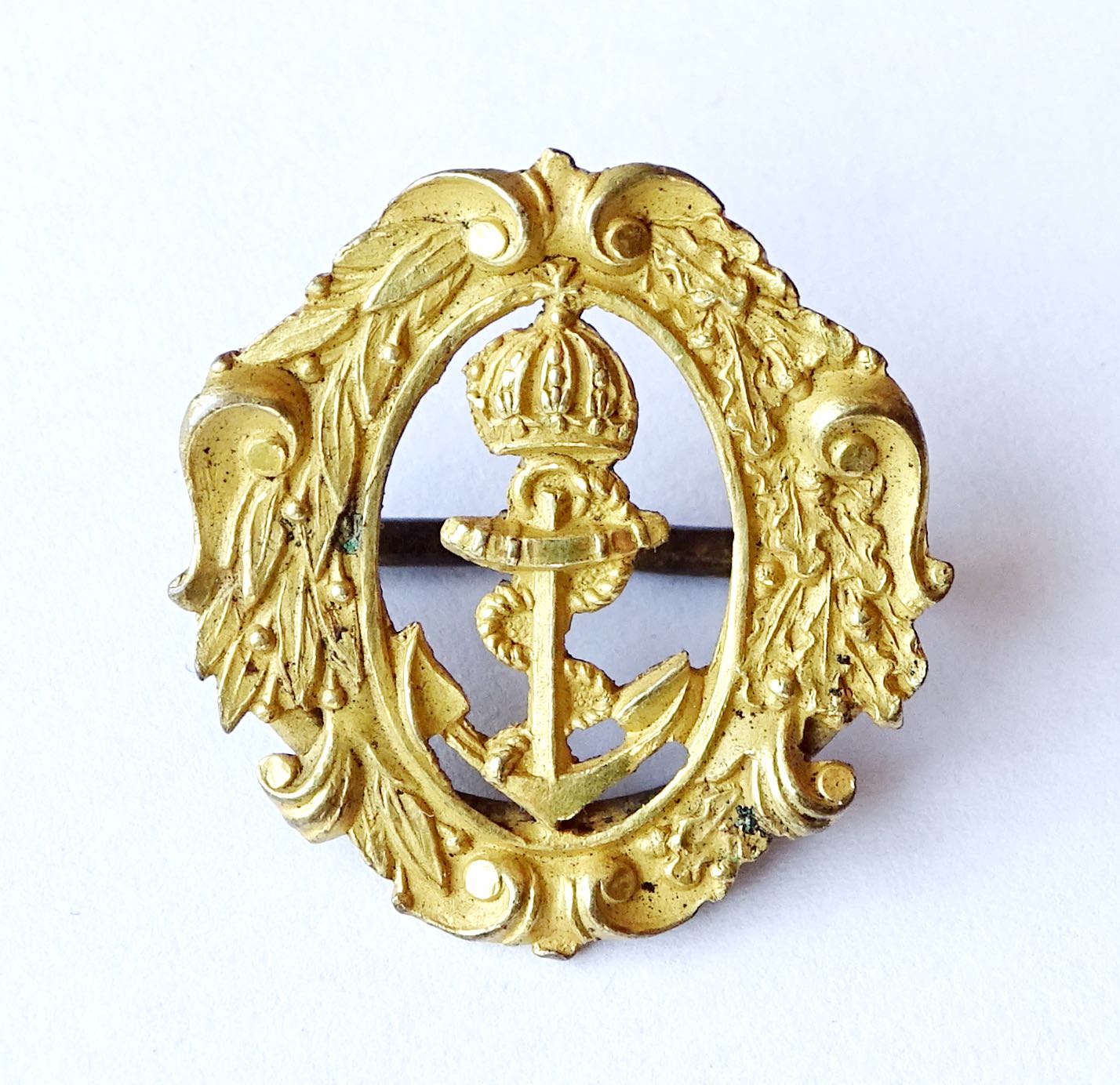 Insigne de b&eacute;li&egrave;re pour ceinturon d&#039;officier de Marine Second Empire