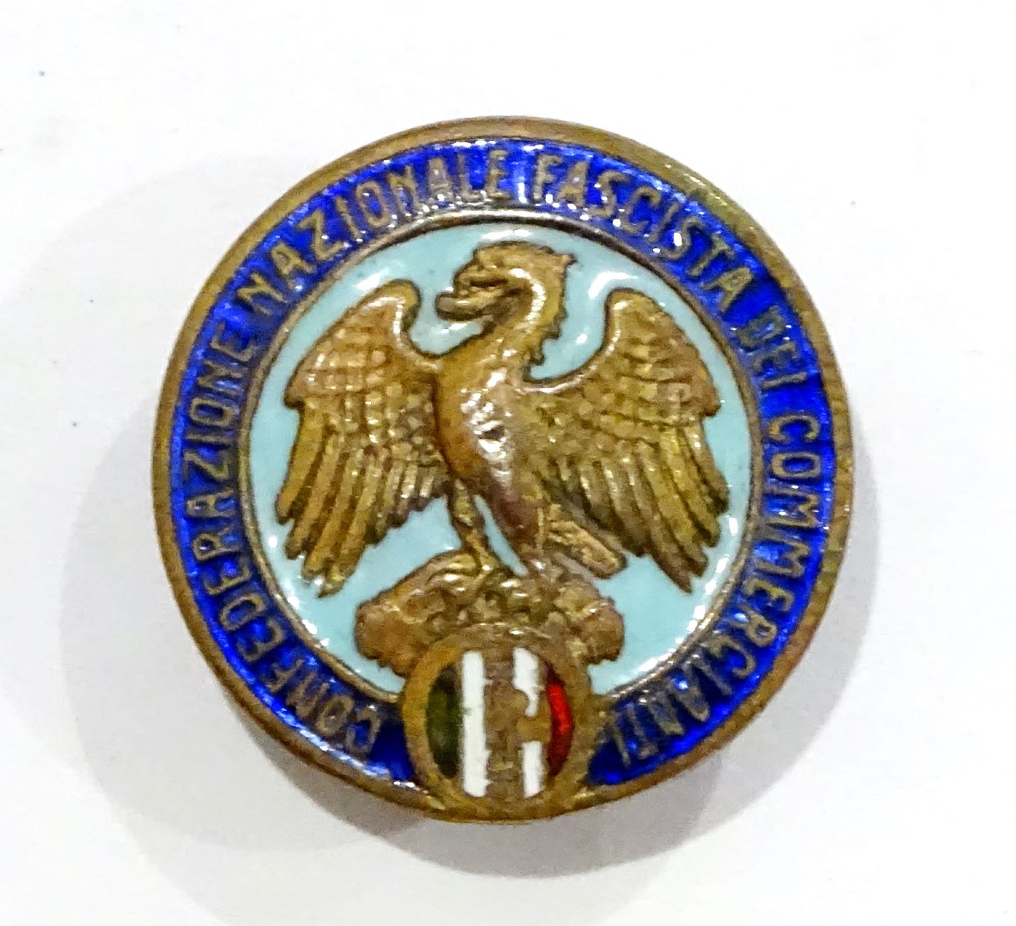 Insigne de boutonni&egrave;re Confederazione Nazionale Fascista dei Commercianti. Italie WW2