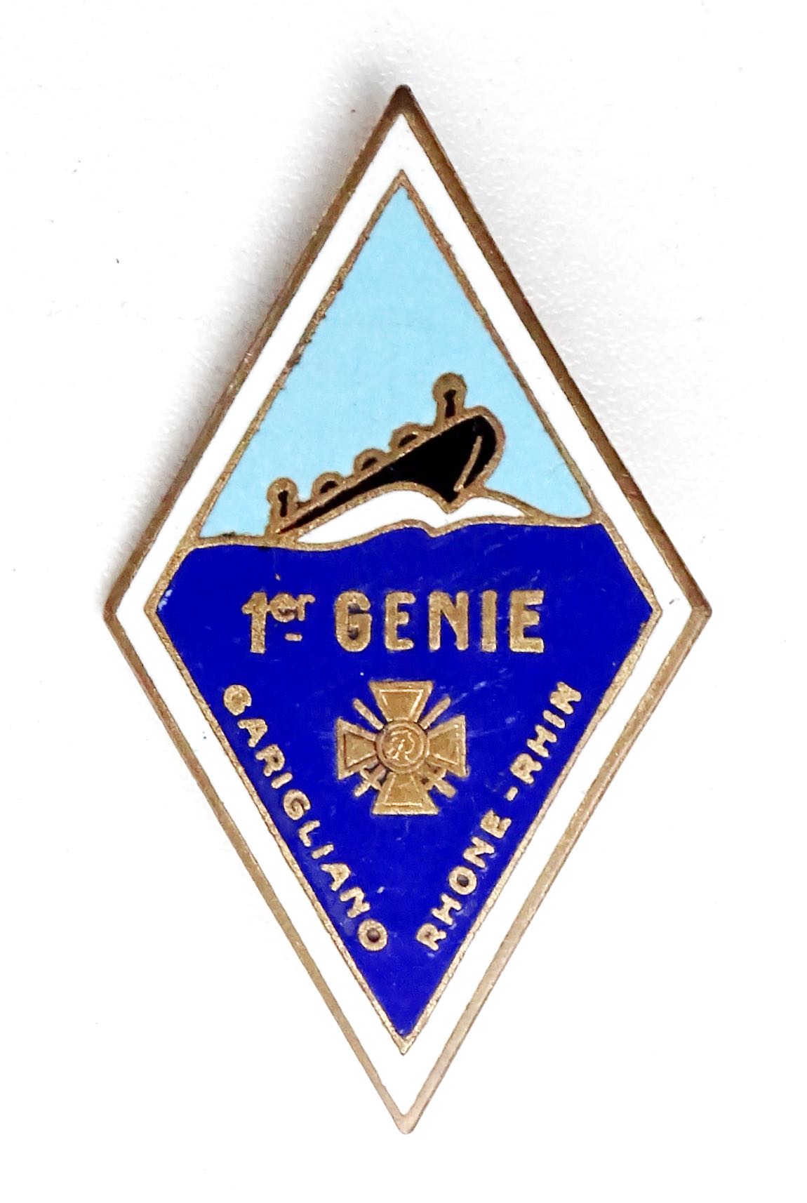Insigne  1° Régiment du Génie  Augis St-Barth. H-209