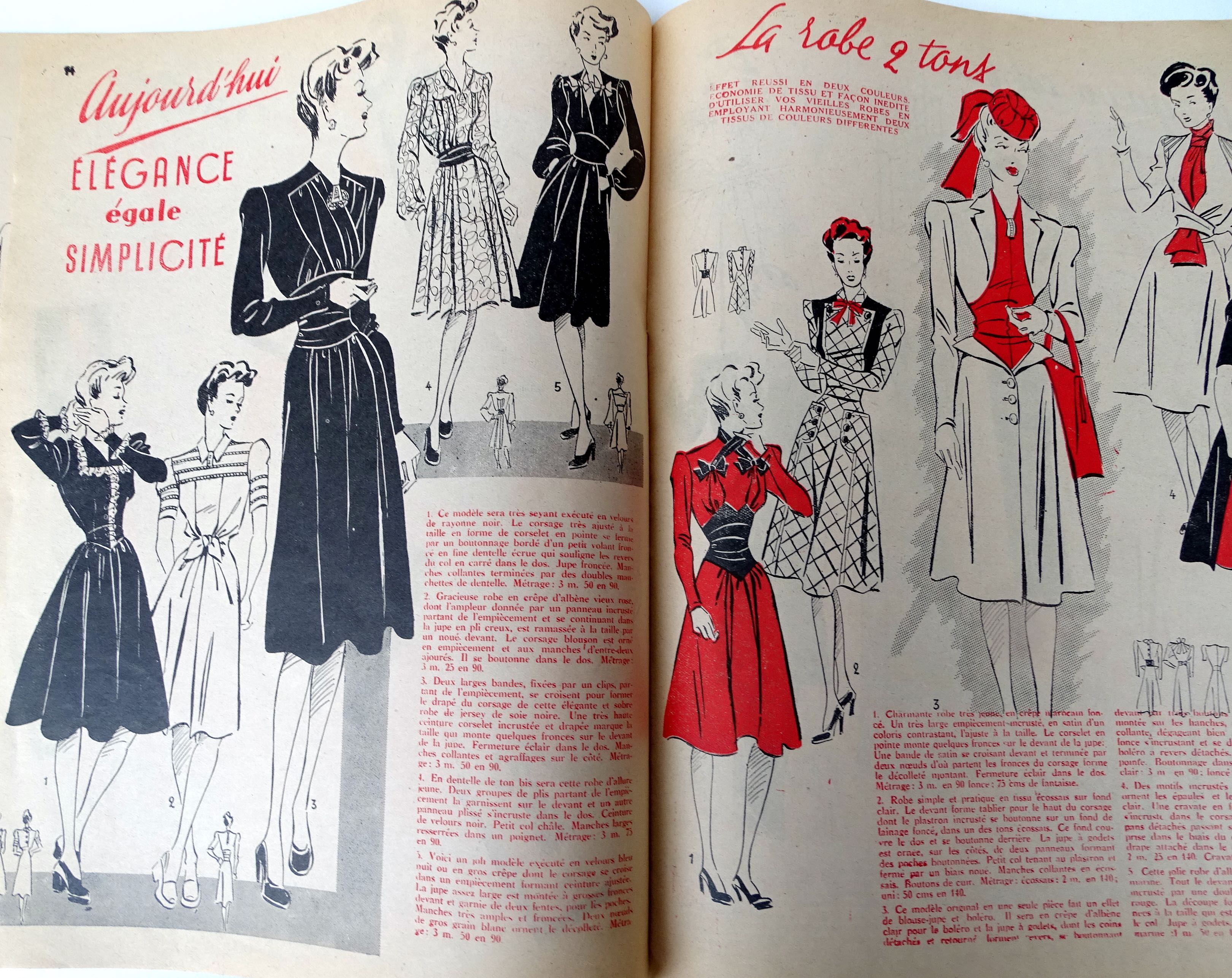 Je m&#039;habille ... Magazine Mode f&eacute;minine Septembre 1941