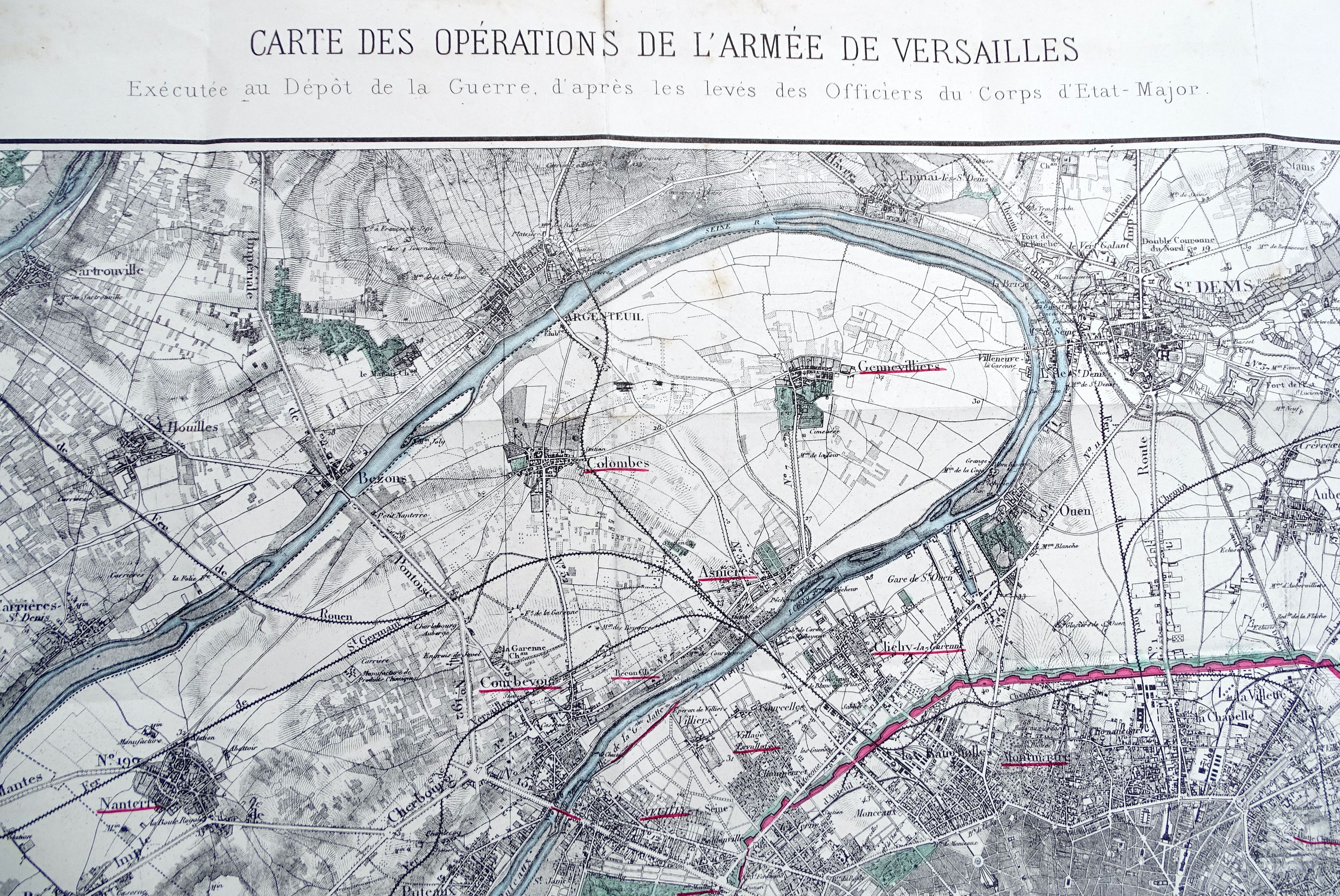 L&#039;arm&eacute;e de Versailles depuis sa formation ... Mar&eacute;chal Mac-Mahon 1871 Carte de Paris