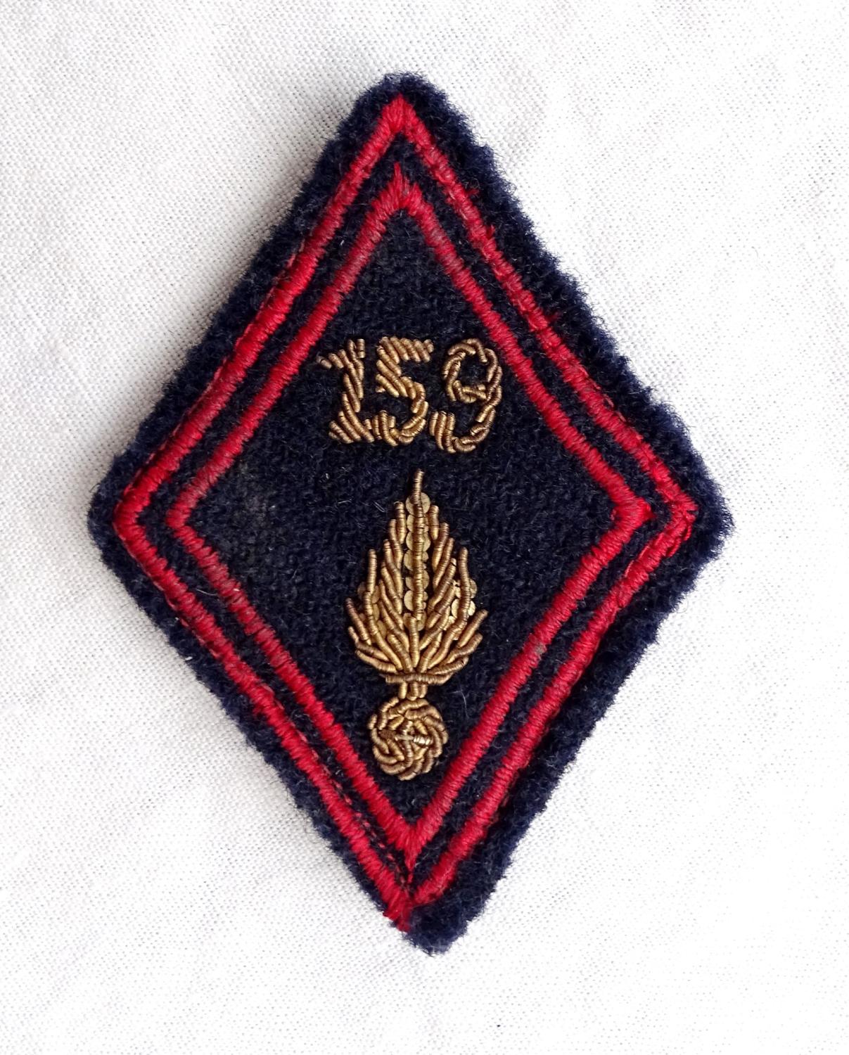 Losange officier 159&deg; R&eacute;giment d&#039;Infanterie Alpine - Variante
