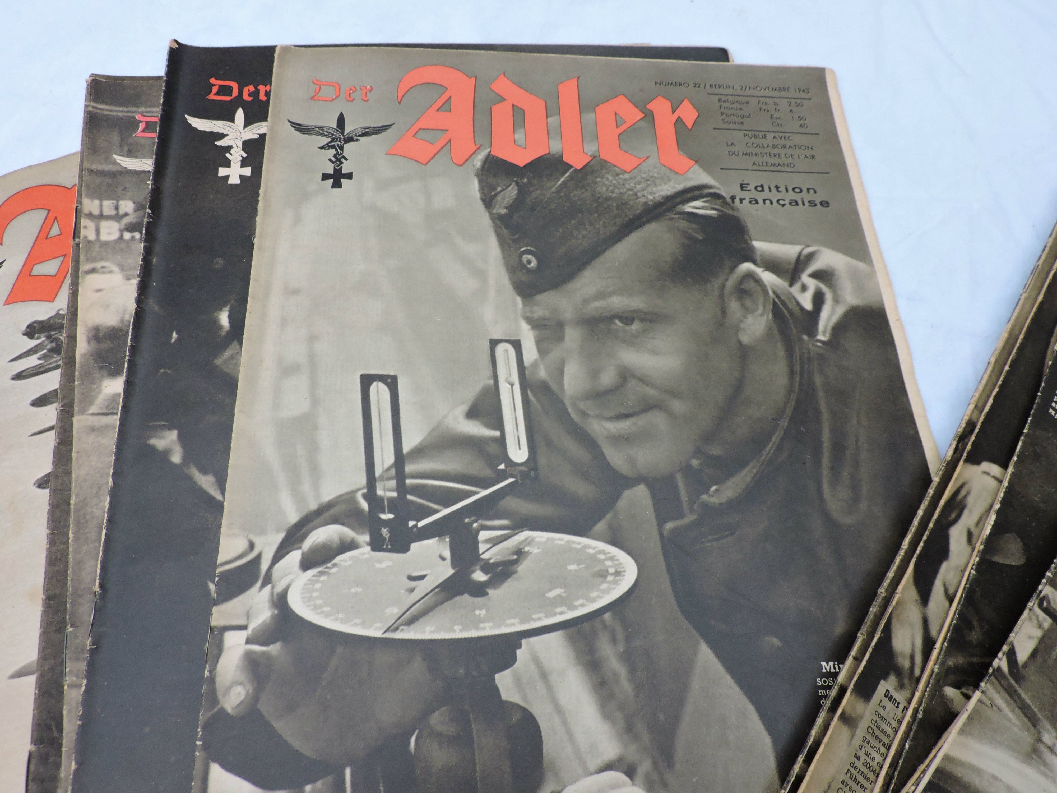 Lot de magazines Der Adler 26 num&eacute;ros ann&eacute;e 1943 compl&egrave;te
