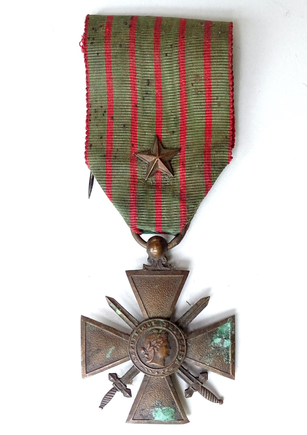 M&eacute;daille Croix de guerre 1914-1915 une citation bronze