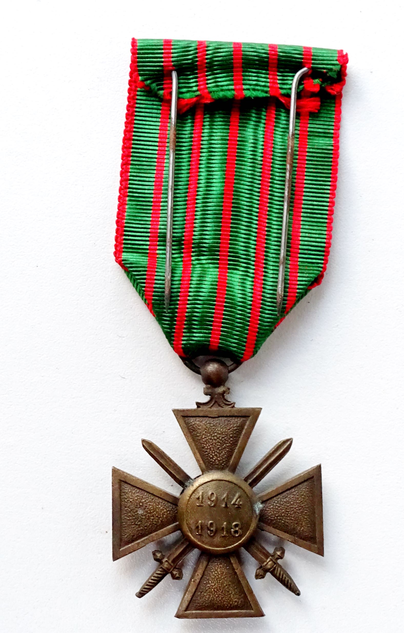 M&eacute;daille Croix de guerre 1914-1918 une citation bronze