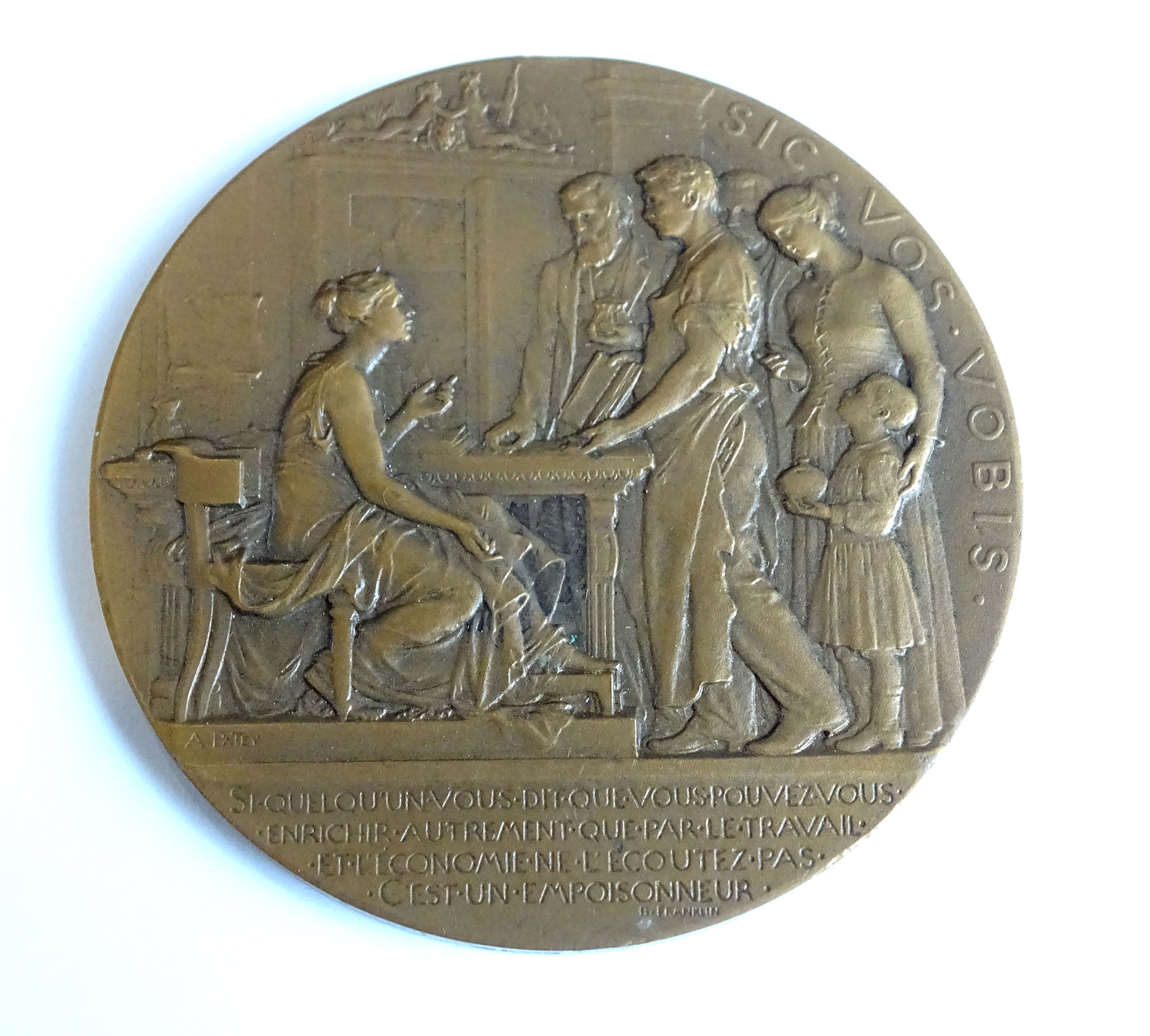 Médaille bronze  Gros module   Caisse d'épargne et de prévoyance du Rhône  Patey