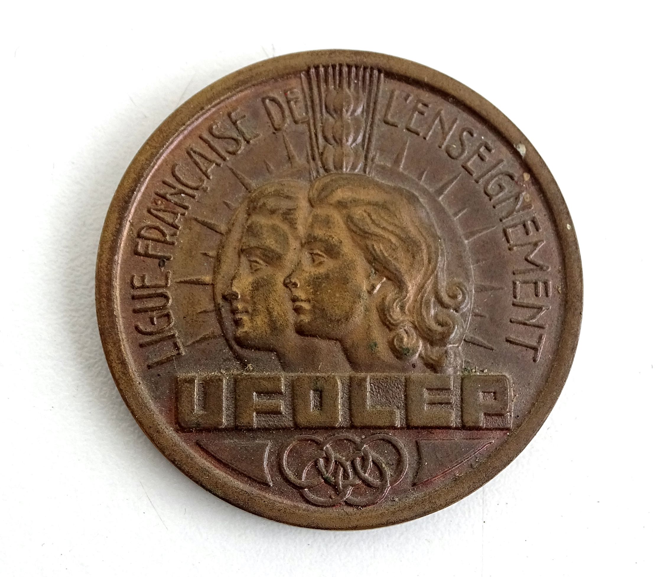 Médaille de table UFOLEP Médaille de la Reconnaissance, bronze