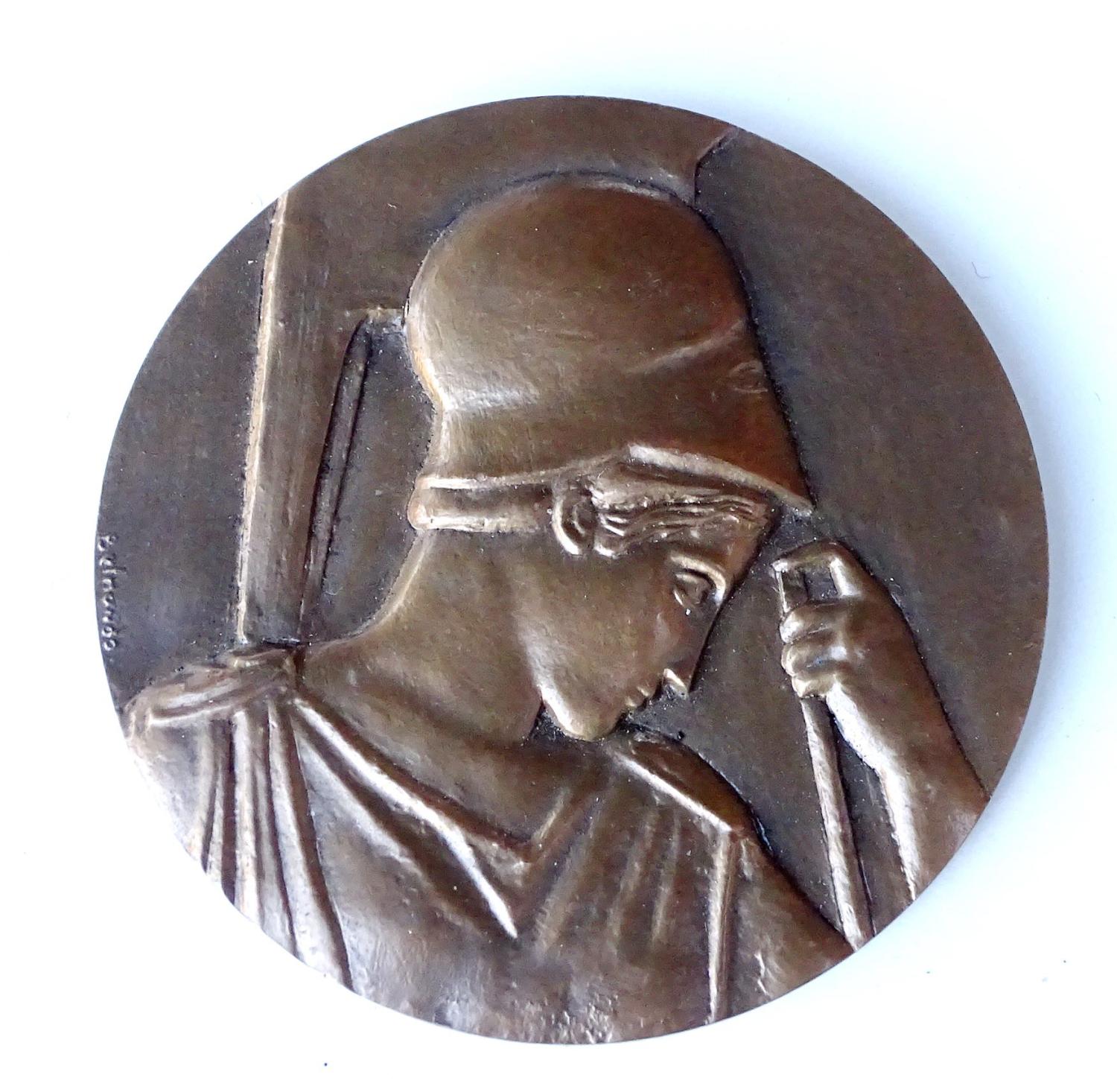 Médaille de table Université d'Alger 1909-1959 Graveur Belmondo, Bronze, monnaie de Paris