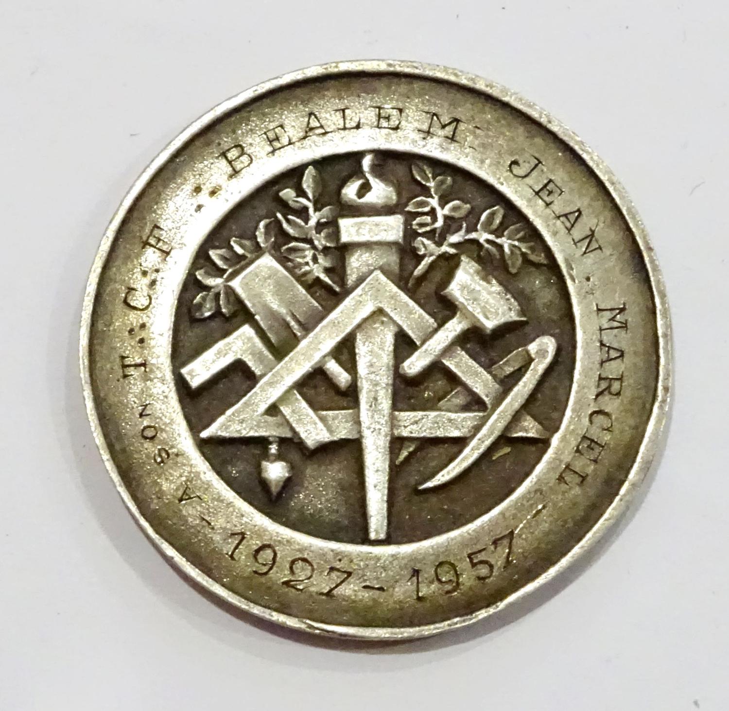 Médaille maçonnique Jubilé 1927-1957  Les élus Orient de Saint Etienne